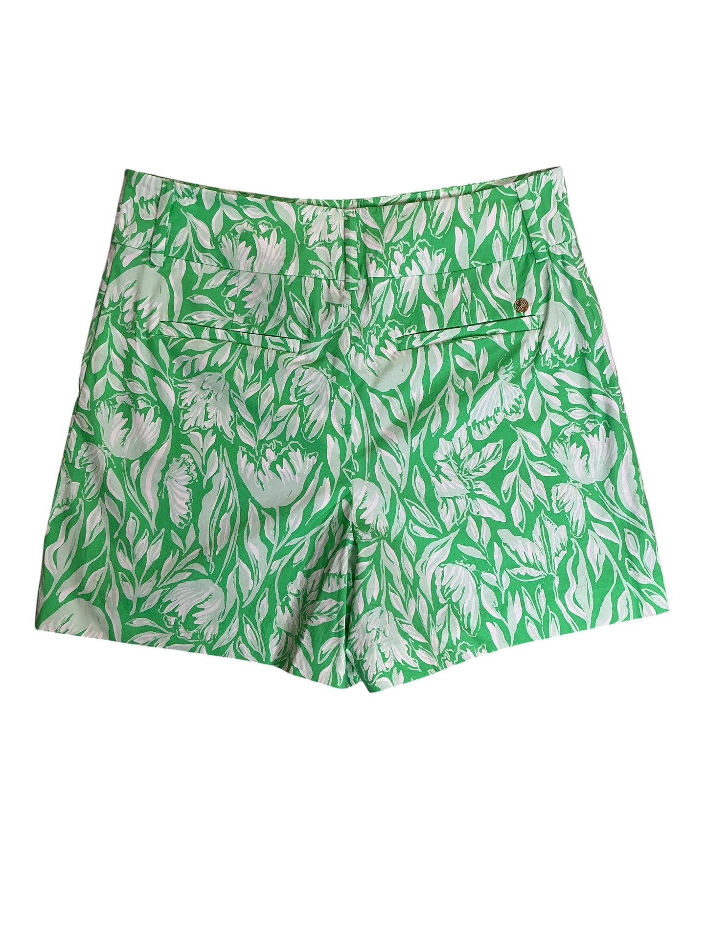 Lilly Pulitzer NWT Dempsey Stretch Shorts Fauna Green Tulip To Tango - Size 8