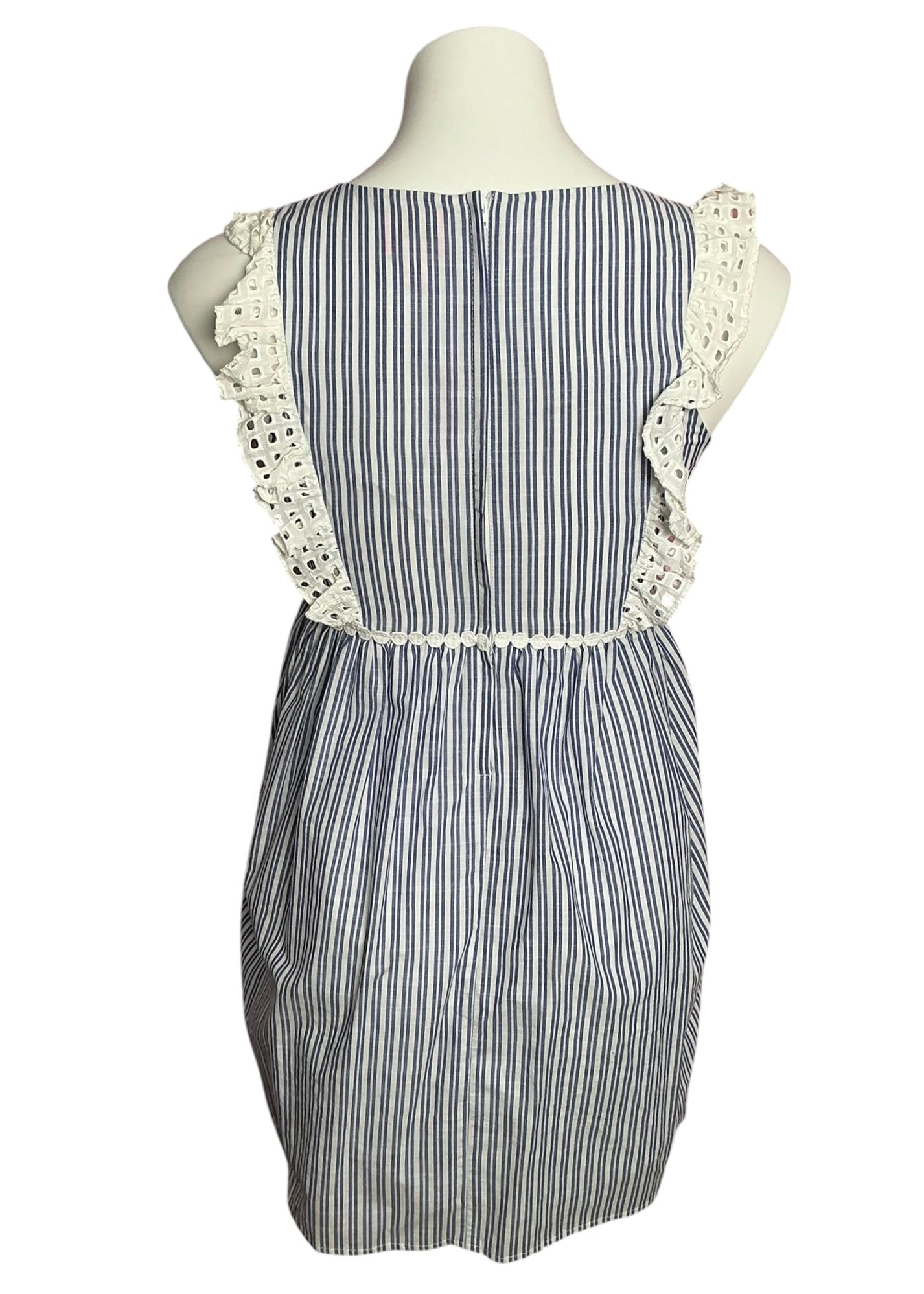 Lilly Pulitzer NWT Madelina Dress Blue Thistle Cotton Dobby Stripe - Size 14
