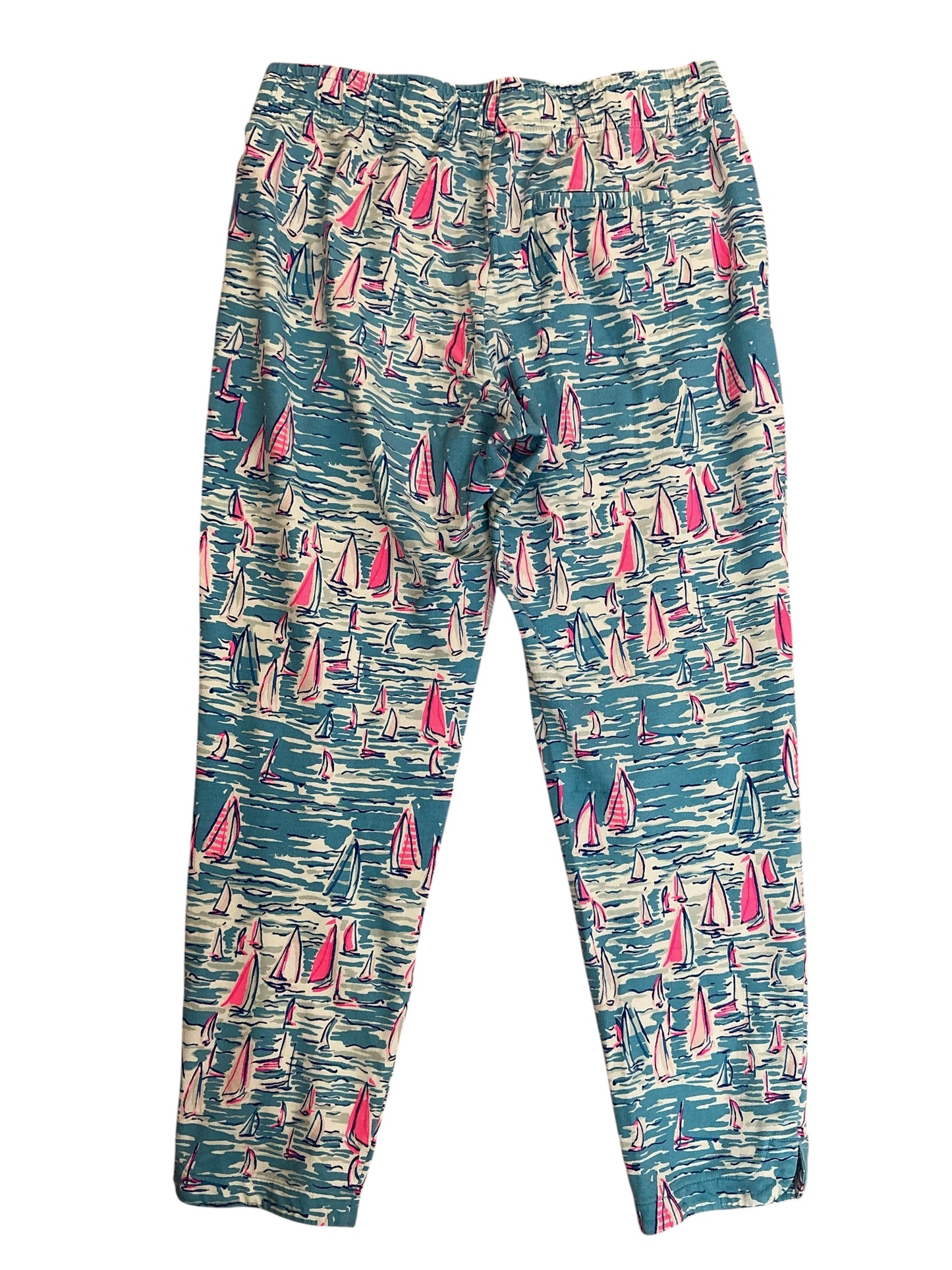 Lilly Pulitzer Emora Knit Pants Zanzibar Blue Boatylicious - Size M