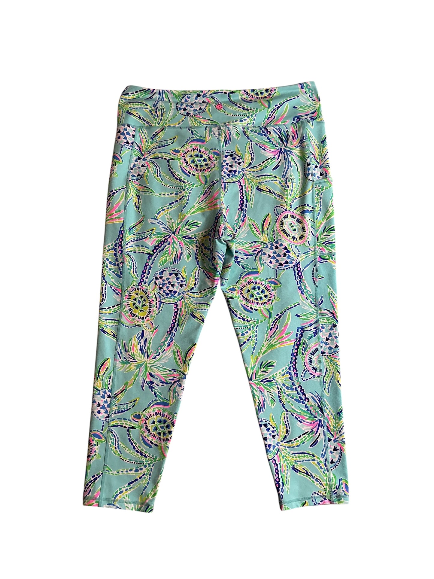 Lilly Pulitzer Weekender High Rise Midi Legging - Bermuda Blue Turtle - Size XXL