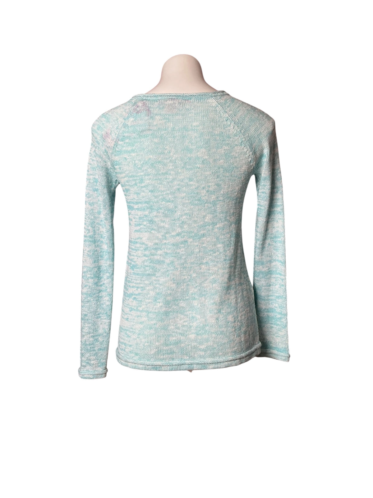 Lilly Pulitzer NWT Danette Sweater Celestial Blue Marl Sailbration Embroidered - Size XS