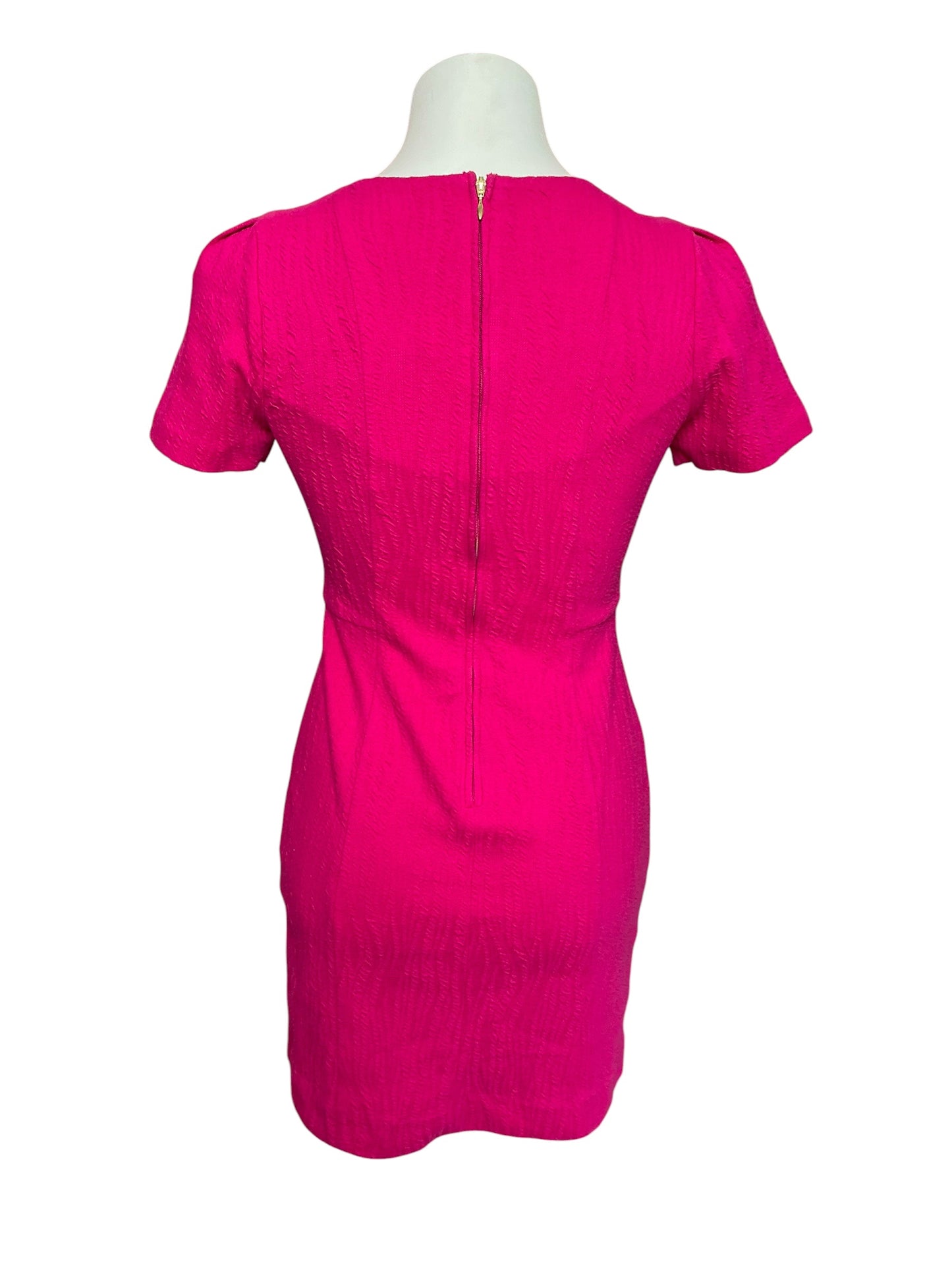 Lilly Pulitzer Brinley Stretch Shift Dress Mystique Pink Wavy Knit Jacquard - Size XS