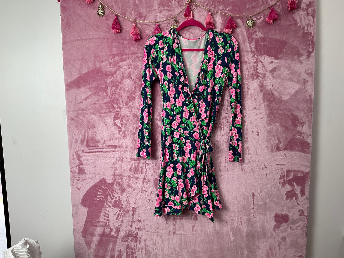 Lilly Pulitzer NWT Mirelle Romper Oyster Bay Navy De Vine - Size S