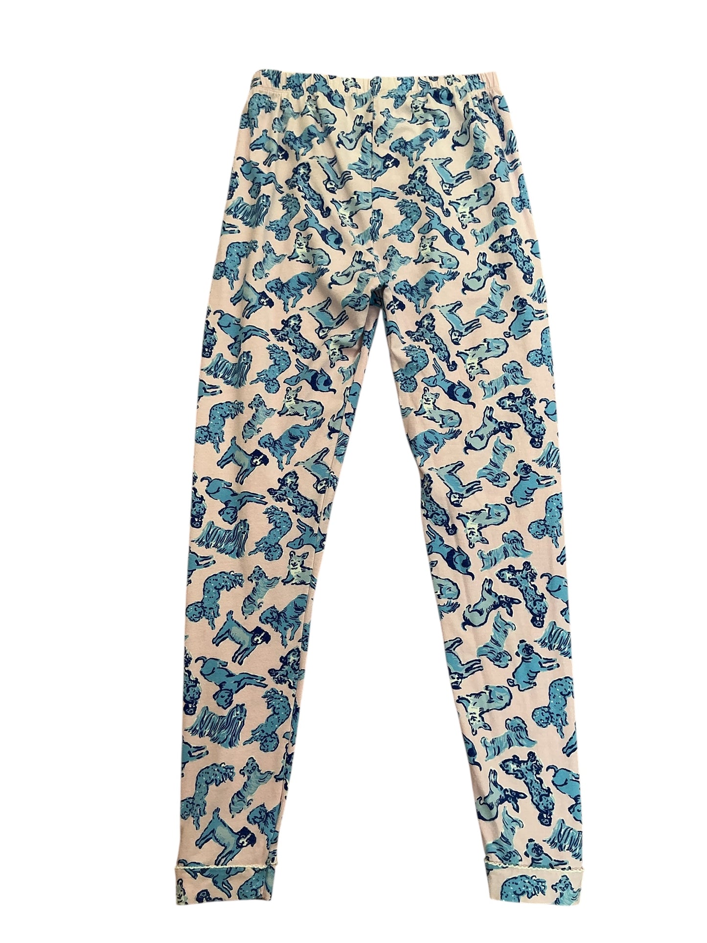 Lilly Pulitzer Girls Mini Sammy Pajama Set Galloping Gals Zanzibar Blue - Size 14