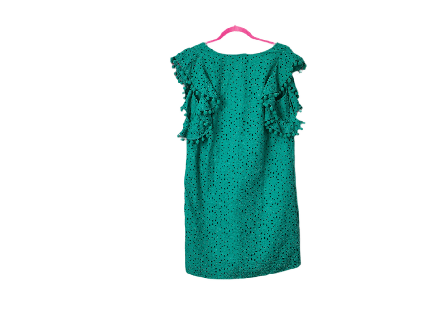 Lilly Pulitzer NWT Astara Flutter Sleeve Water Lilly Green Neon Sunburst Eyelet - Size S