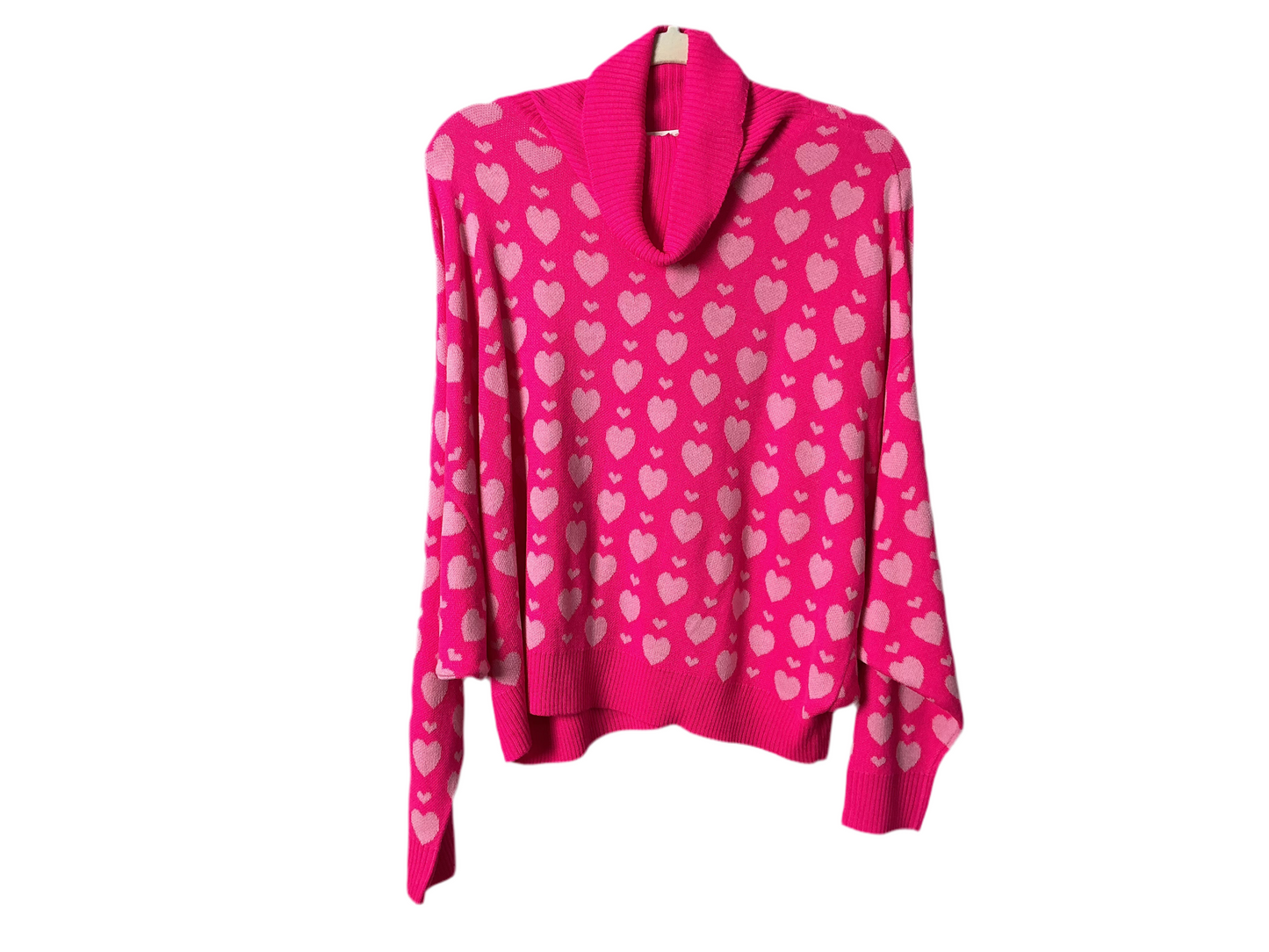 Lilly Pulitzer NWT - Liggy Sweater - Passion Fruit Pink Valentine Heart Jacquard - Size XS
