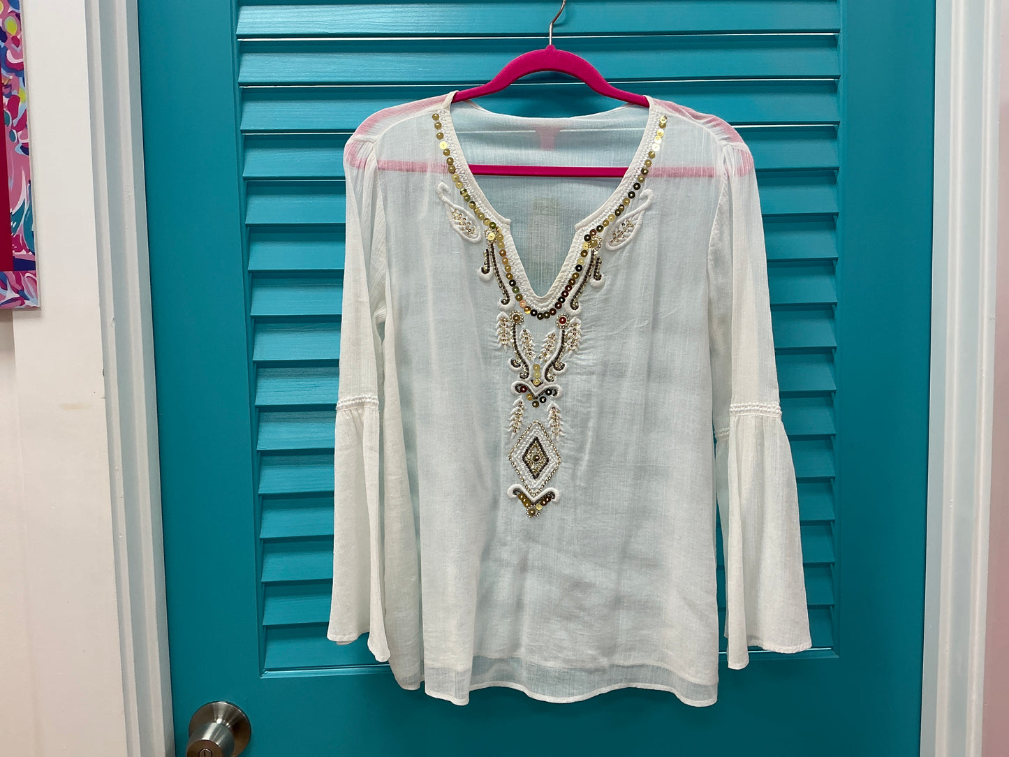 Lilly Pulitzer NWT Audra Tunic Resort White - Size S