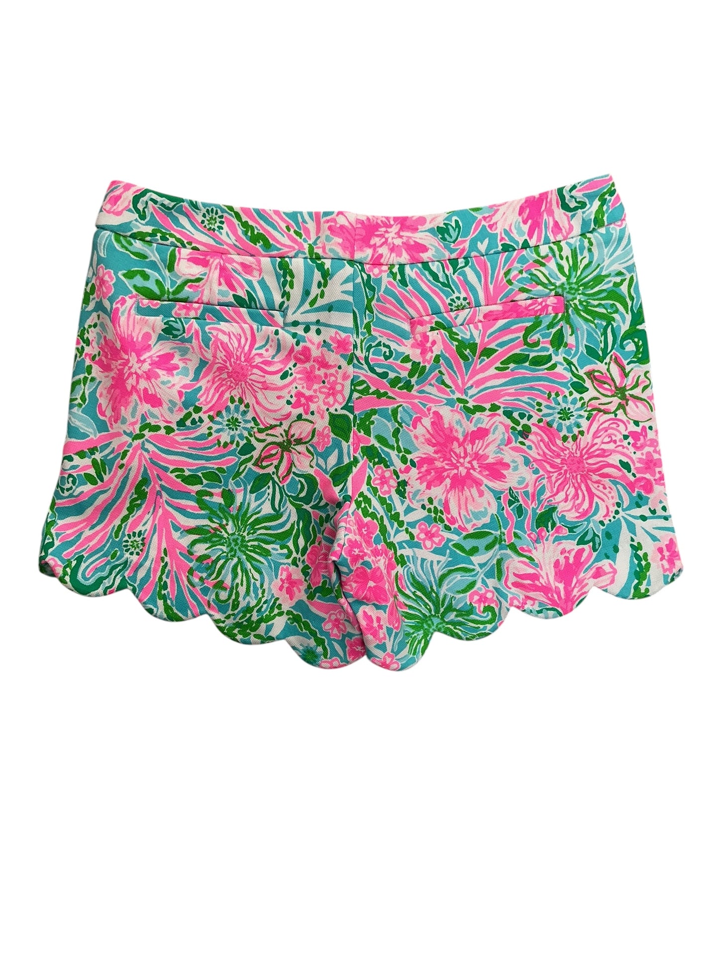 Lilly Pulitzer NWT Buttercup Knit Shorts Amalfi Blue Leaf It Wild - Size 6