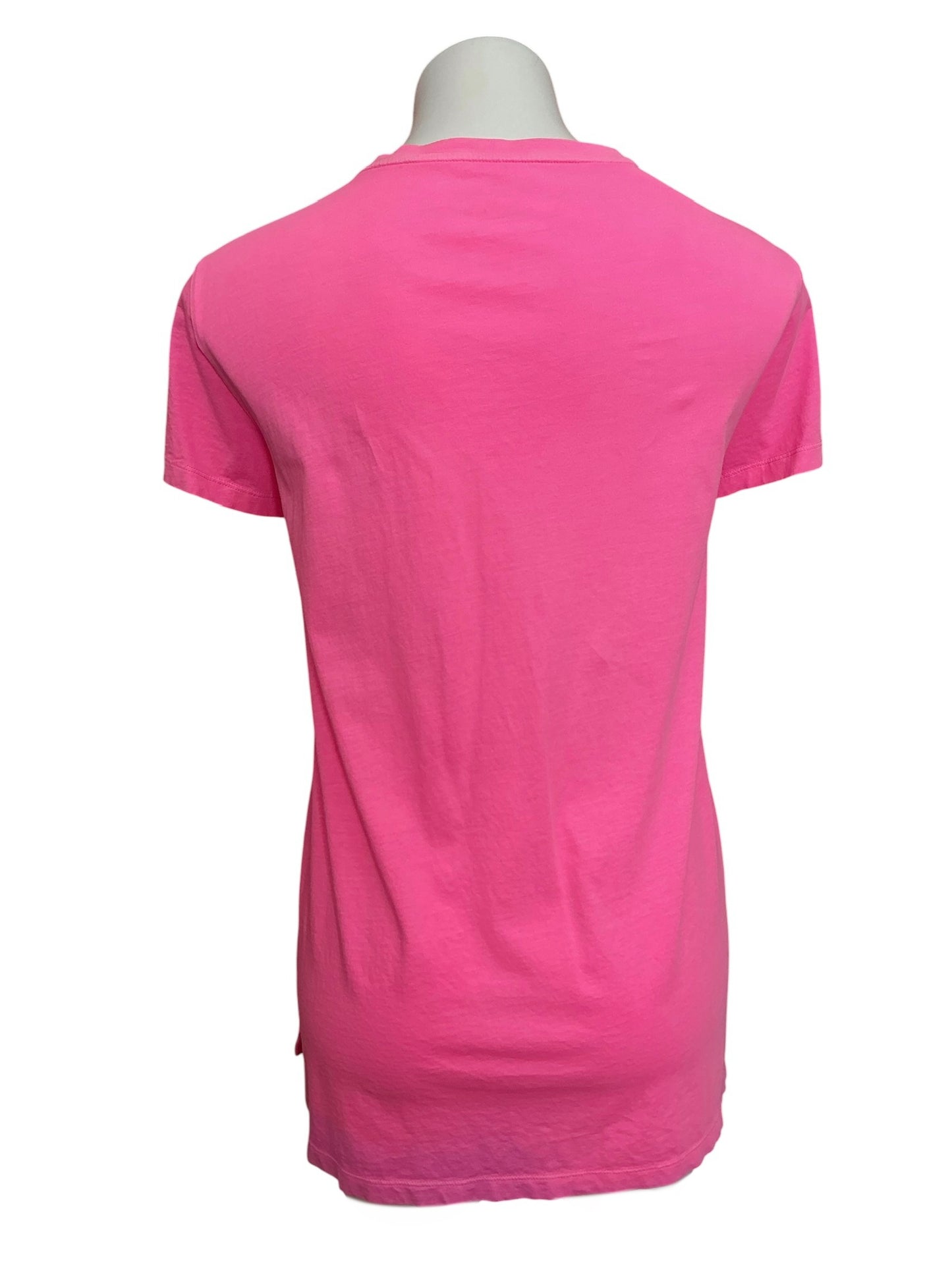 Lilly Pulitzer Etta V Neck Top Havana Pink - Size XL