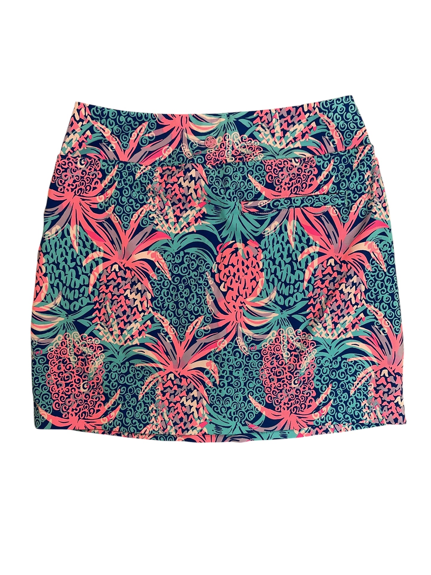 Lilly Pulitzer Luxletic Monica Skort Borealis Blue Tropic Down Low - Size 4