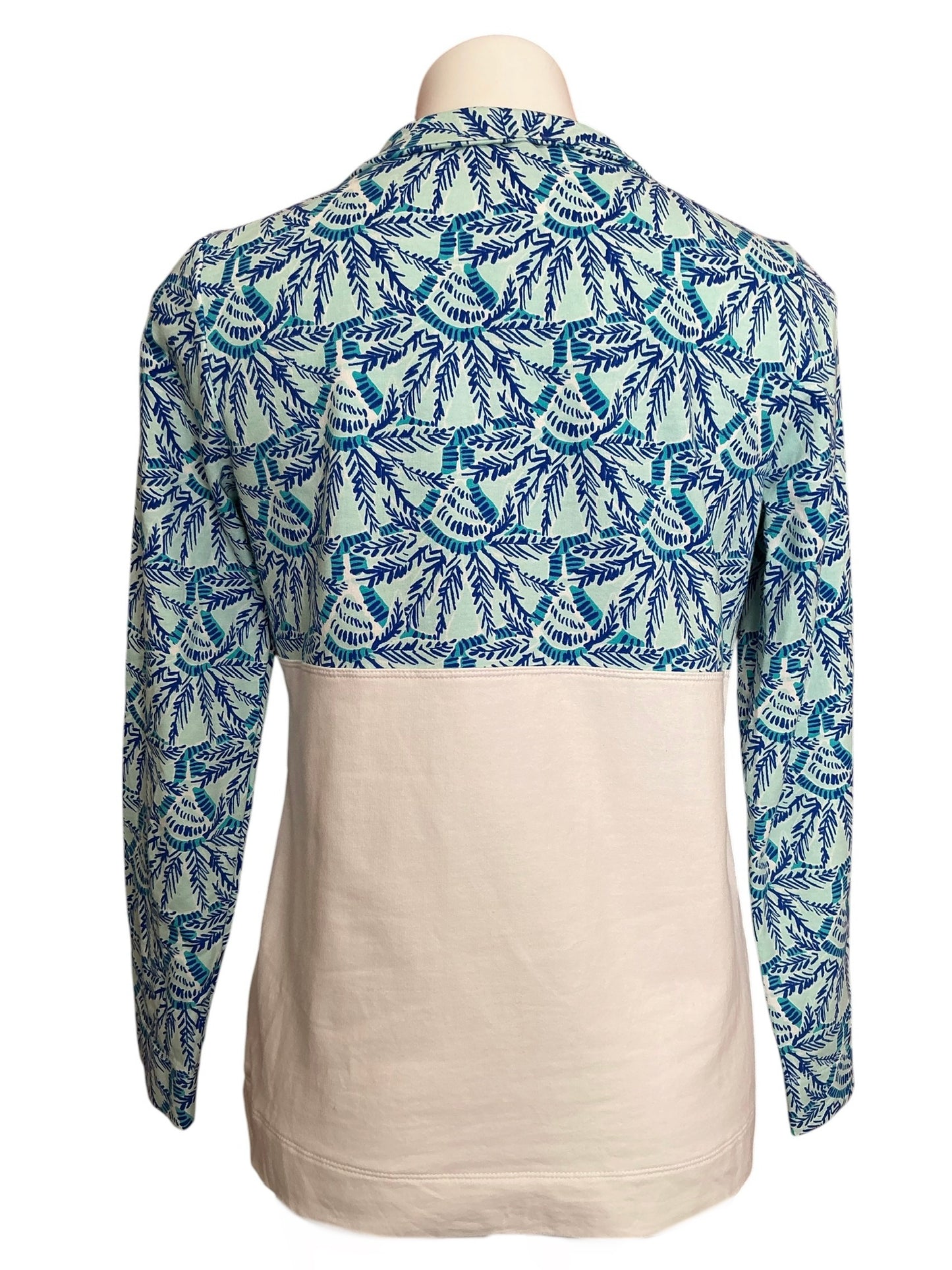 Lilly Pulitzer Asher Popover Top Whisper Blue One Of A Kind - Size S