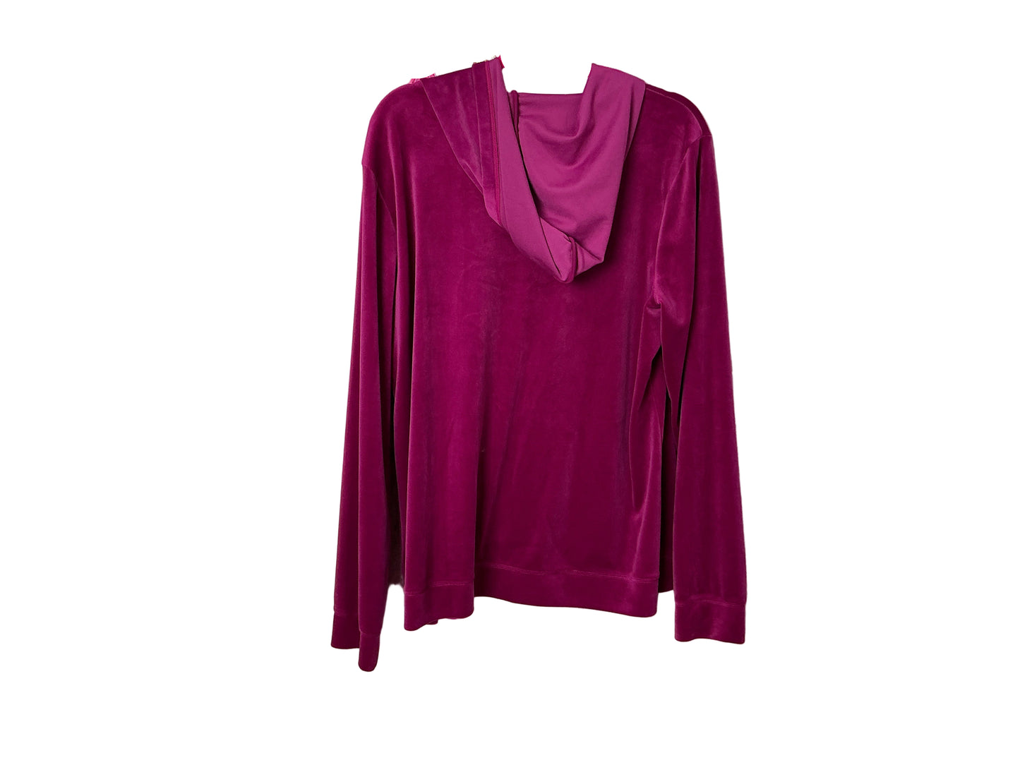 Lilly Pulitzer Sweater NWT - Larina Velour Zip Up Hoodie - Bordeaux Berry - Size XXL