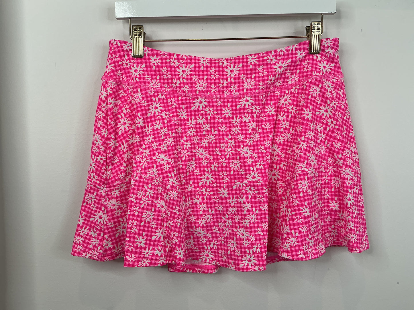 Lilly Pulitzer NWT Corrine Skort UPF 50+ Aura Pink Check You Out - Size M