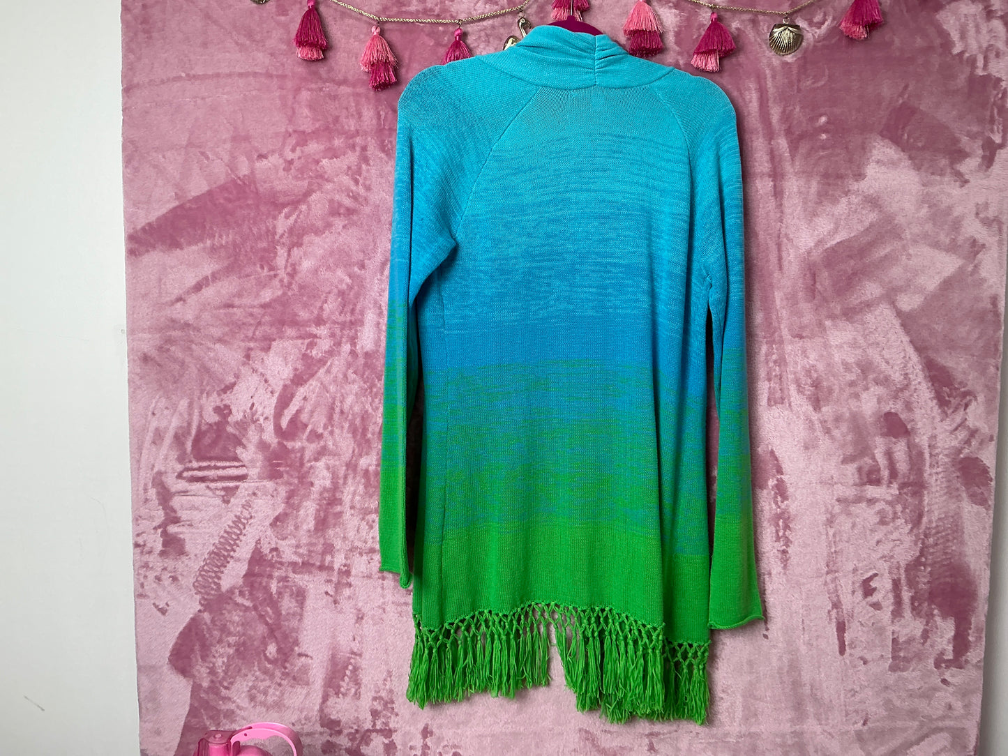 Lilly Pulitzer NWT Tatum Ombré Cardigan Gecko Green Marled Ombré - Size M