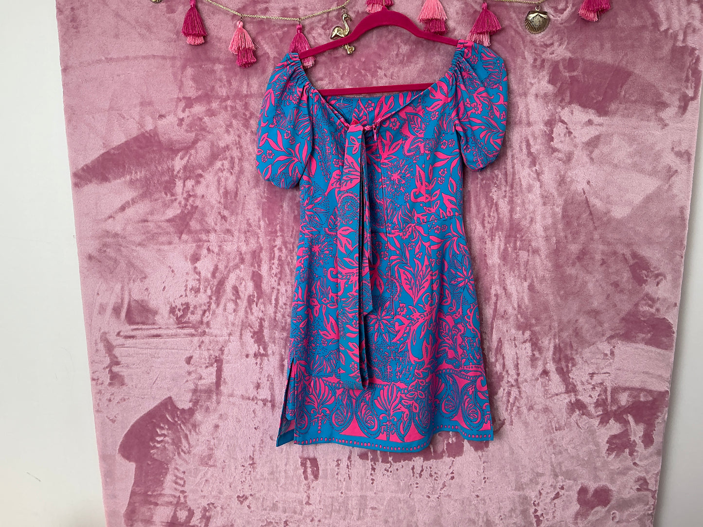 Lilly Pulitzer Romper NWT - Jada Off The Shoulder Romper - Aura Pink - Leaf An Impression Engineered Romper - Size 0