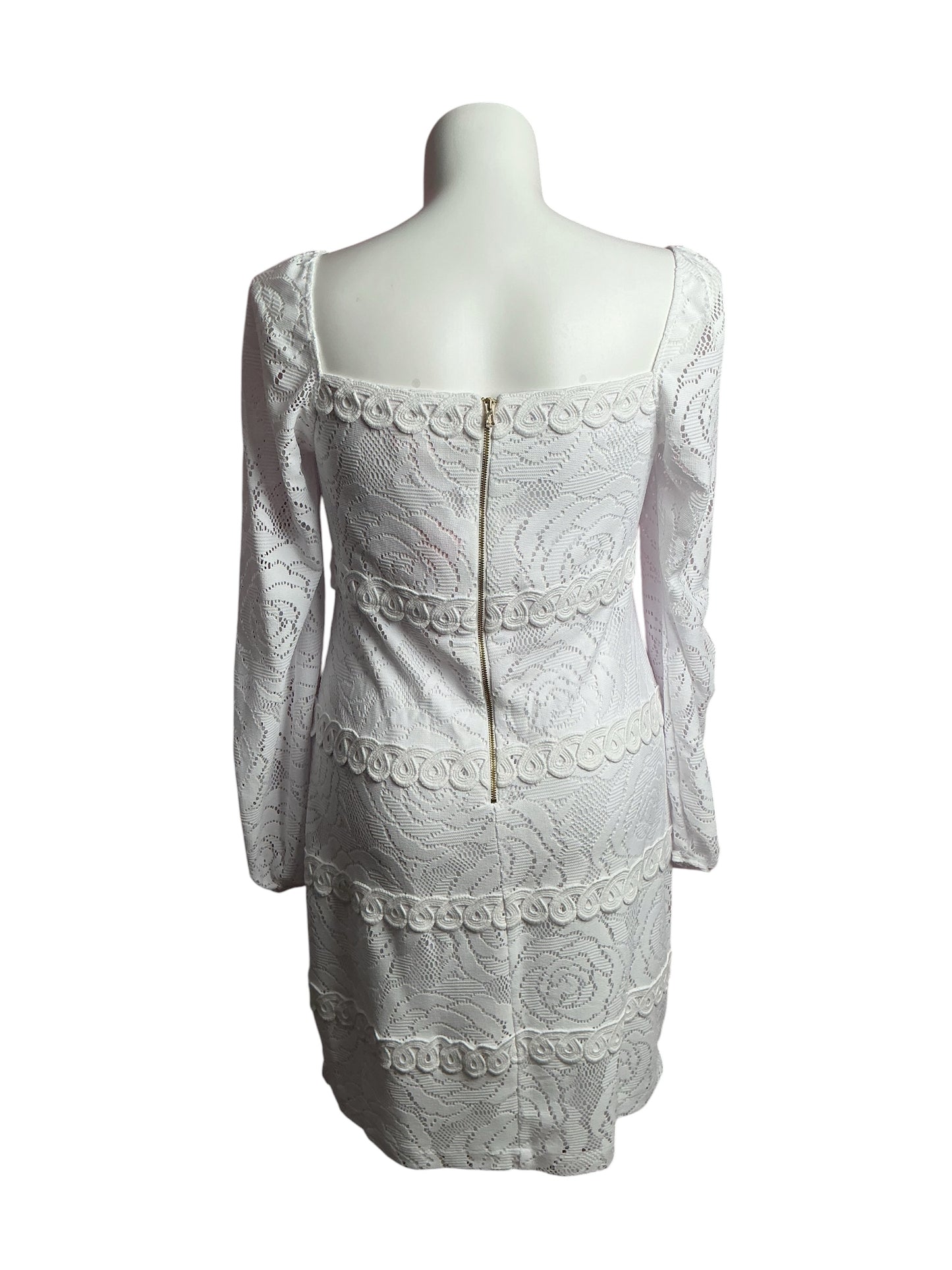 Lilly Pulitzer- NWT Zoella Dress Resort White Bungalow Blossom Lace Size 14