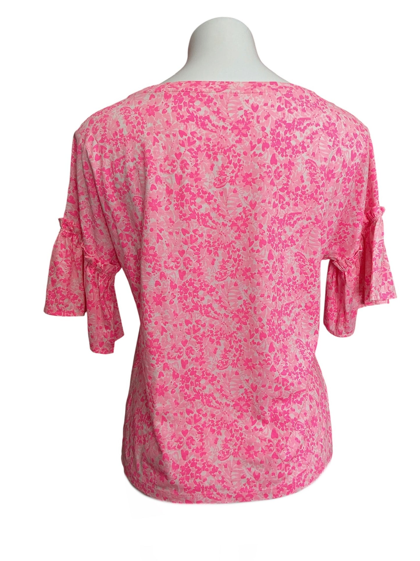 Lilly Pulitzer Ziva Top Pink Shandy Invest A Gator - Size M