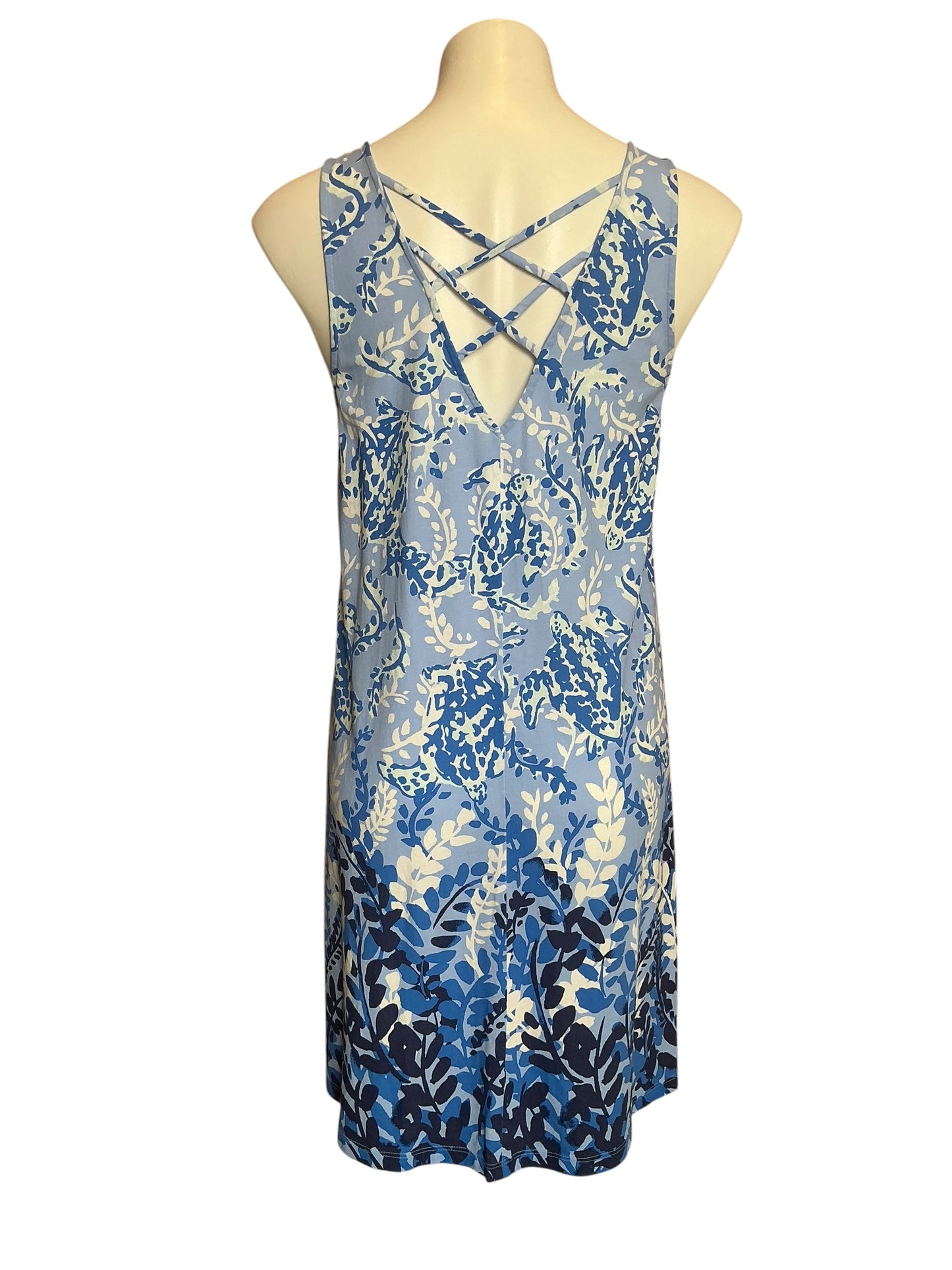 Lilly Pulitzer Kristen Swing Dress Blue Peri Turtley Awesome - Size M