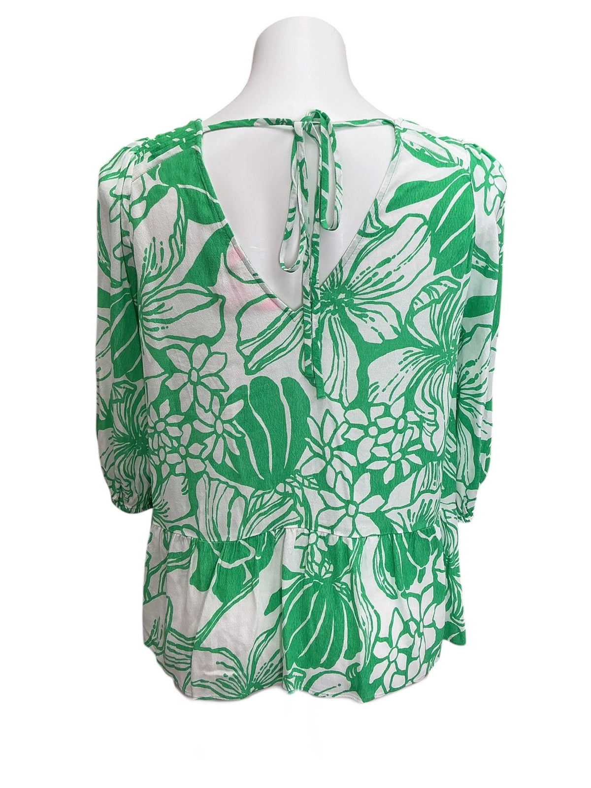 Lilly Pulitzer Aranea 3/4 Sleeve Top Spearmint Oversized Kiss My Tulips - Size S