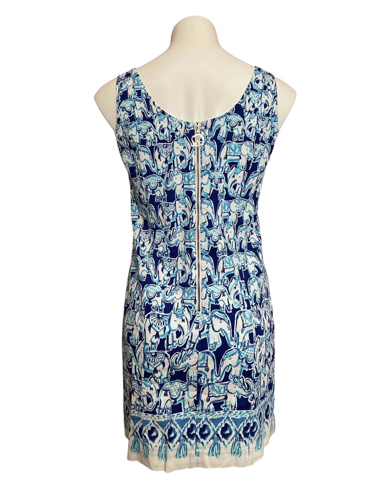Lilly Pulitzer Cathy Shift Dress Bomber Blue Get Trunky - Size 4