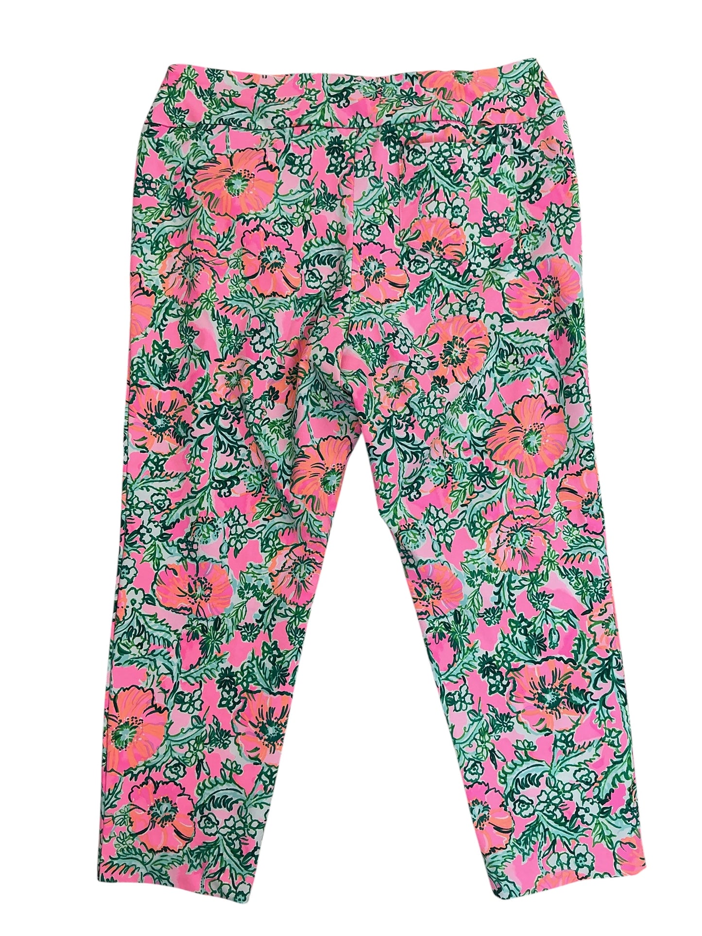 Lilly Pulitzer UPF 50+ Luxletic Corso Pants Soleil Pink Perfect Poppy Golf - Size 16