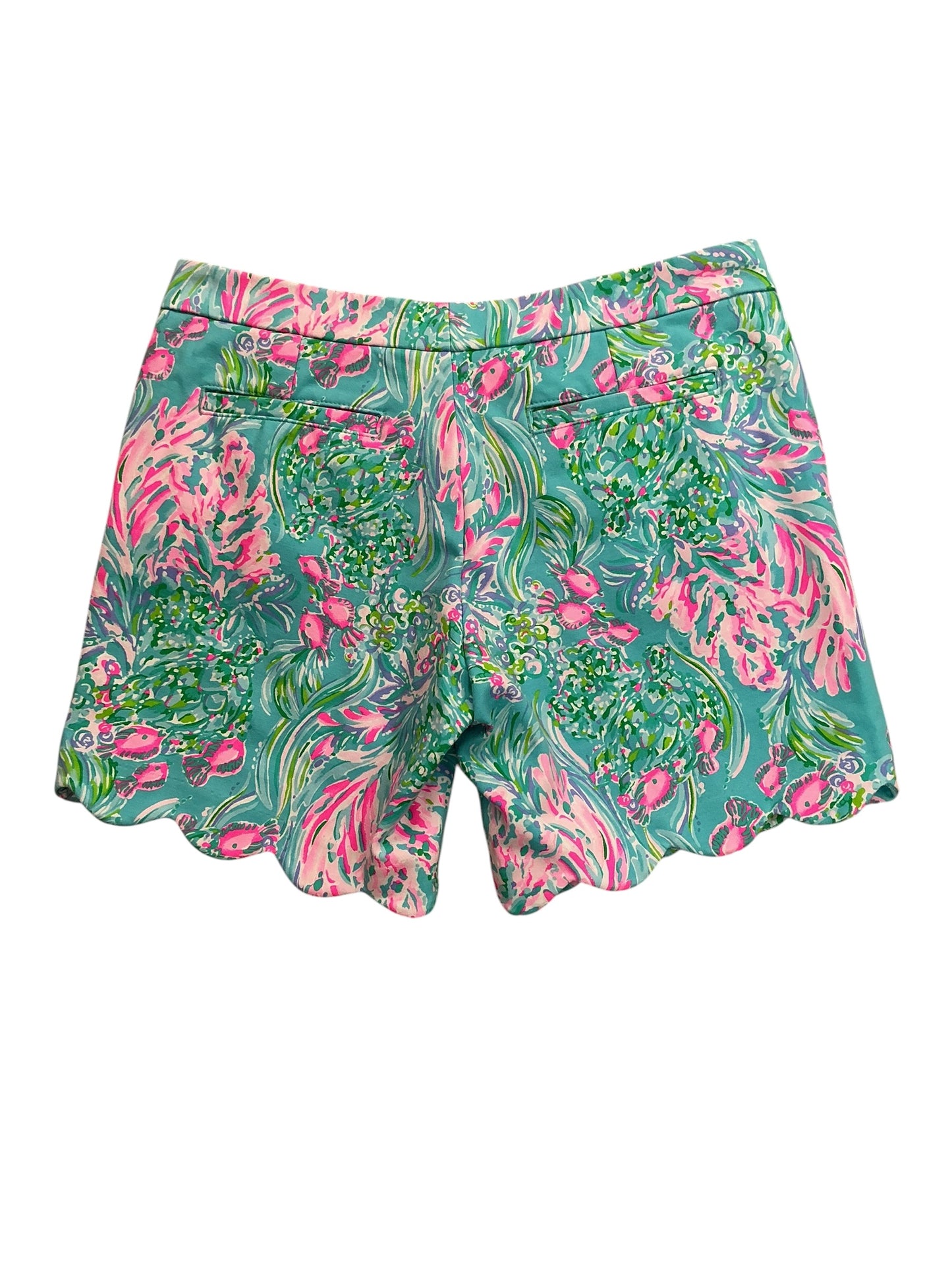 Lilly Pulitzer Buttercup Shorts Amalfi Blue Leaf It Wild - Size 6