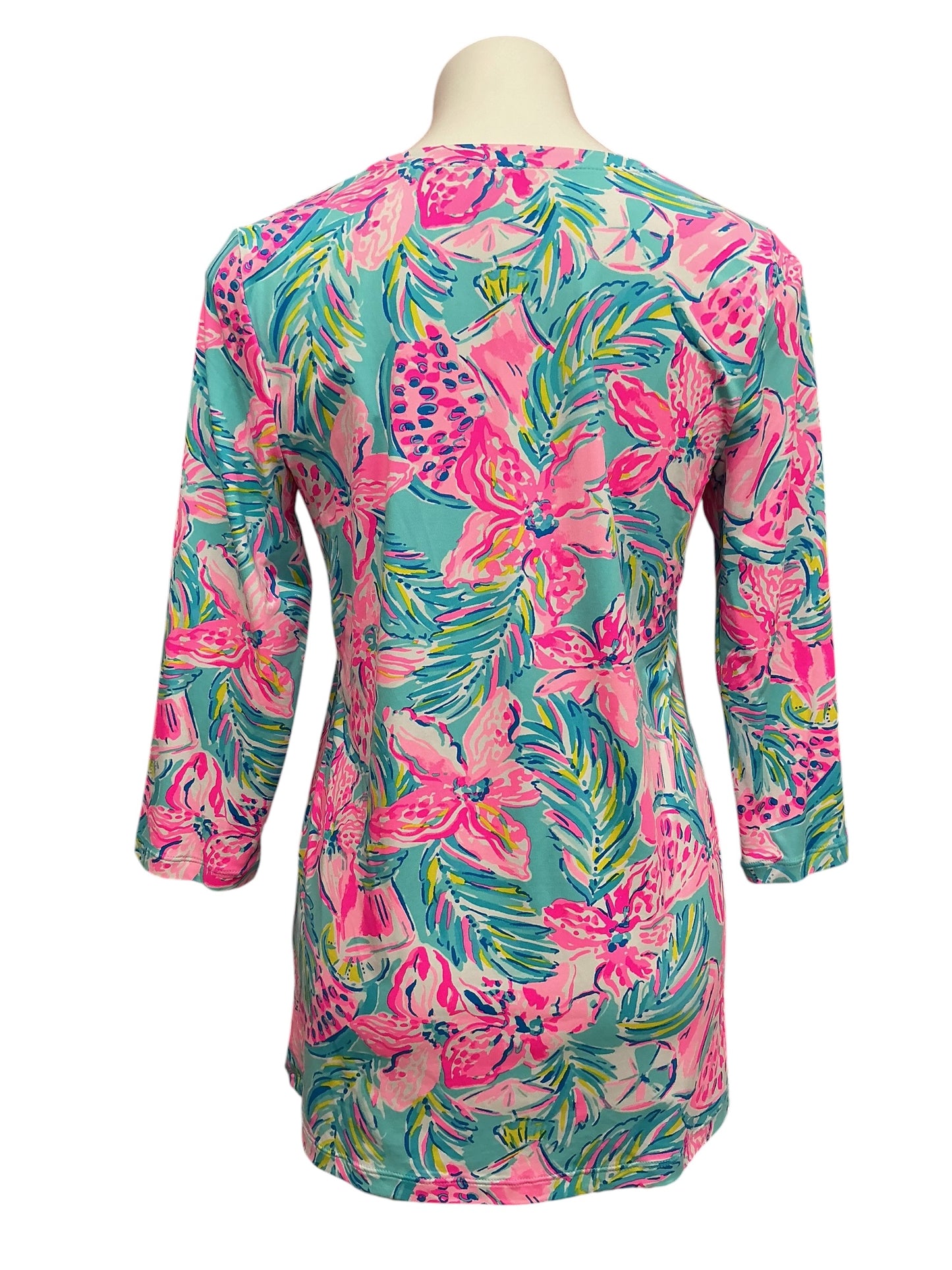 Lilly Pulitzer Karina Tunic Top Blue Ibiza - Size M