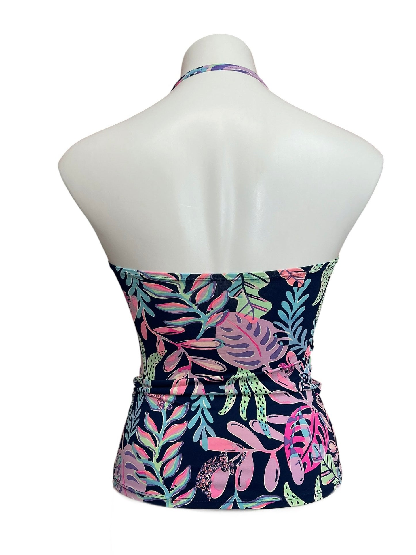 Lilly Pulitzer Flamenco Tankini Top Oyster Bay Navy You’ve Been Spotted - Size 2