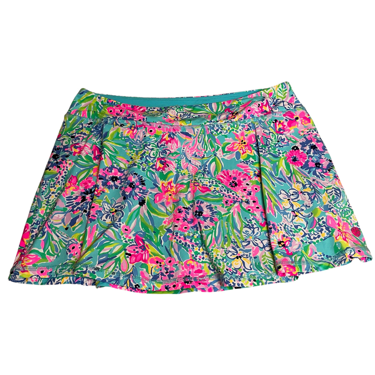 Lilly Pulitzer Luxletic Aila Skort Amalfi Blue Alligator Isle - Size M