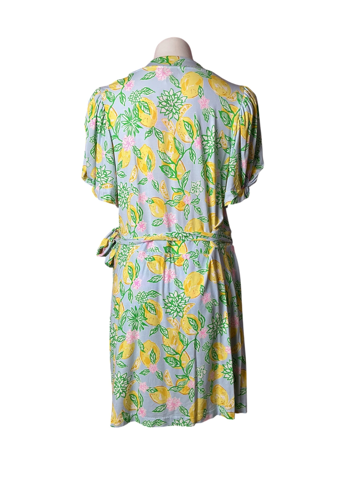 Lilly Pulitzer Sailynn Short-Sleeve Romper Bluette Make Lemonade - Size XL