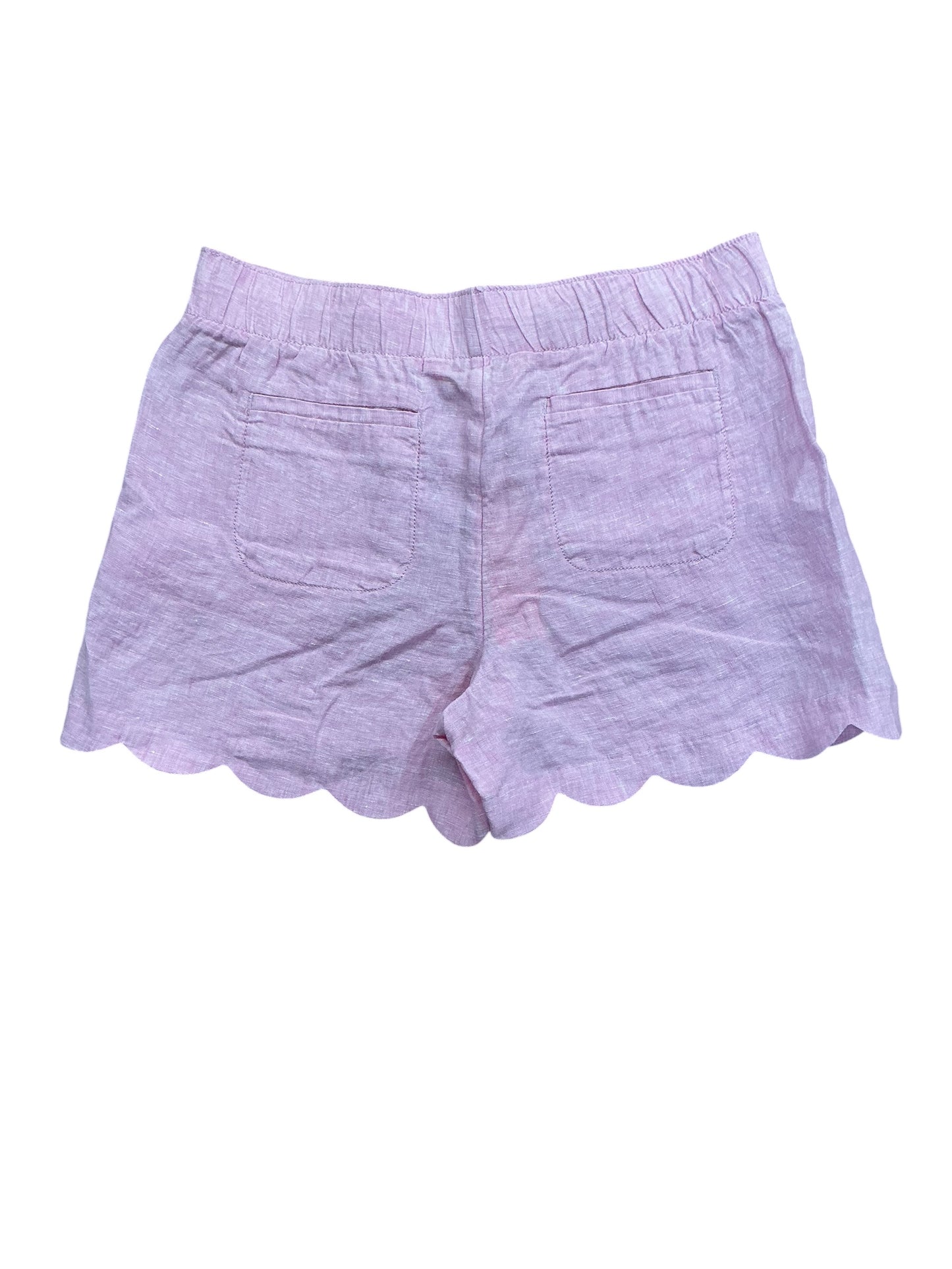 Lilly Pulitzer NWT Brea Linen Scallop Shorts Urchin Pink X Resort White - Size M