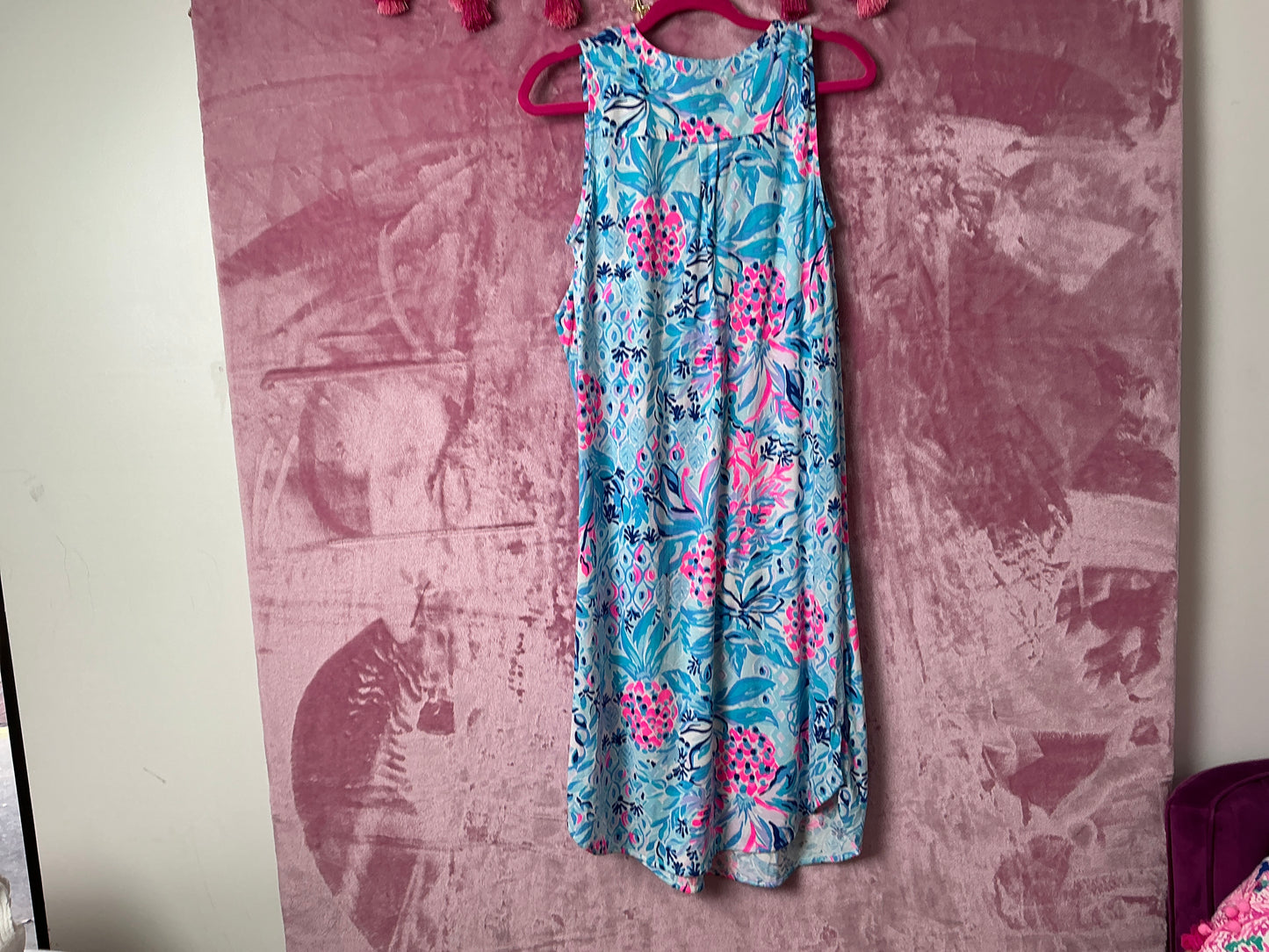Lilly Pulitzer Naila Midi Dress - Zanzibar Blue Party Princess - Size XS
