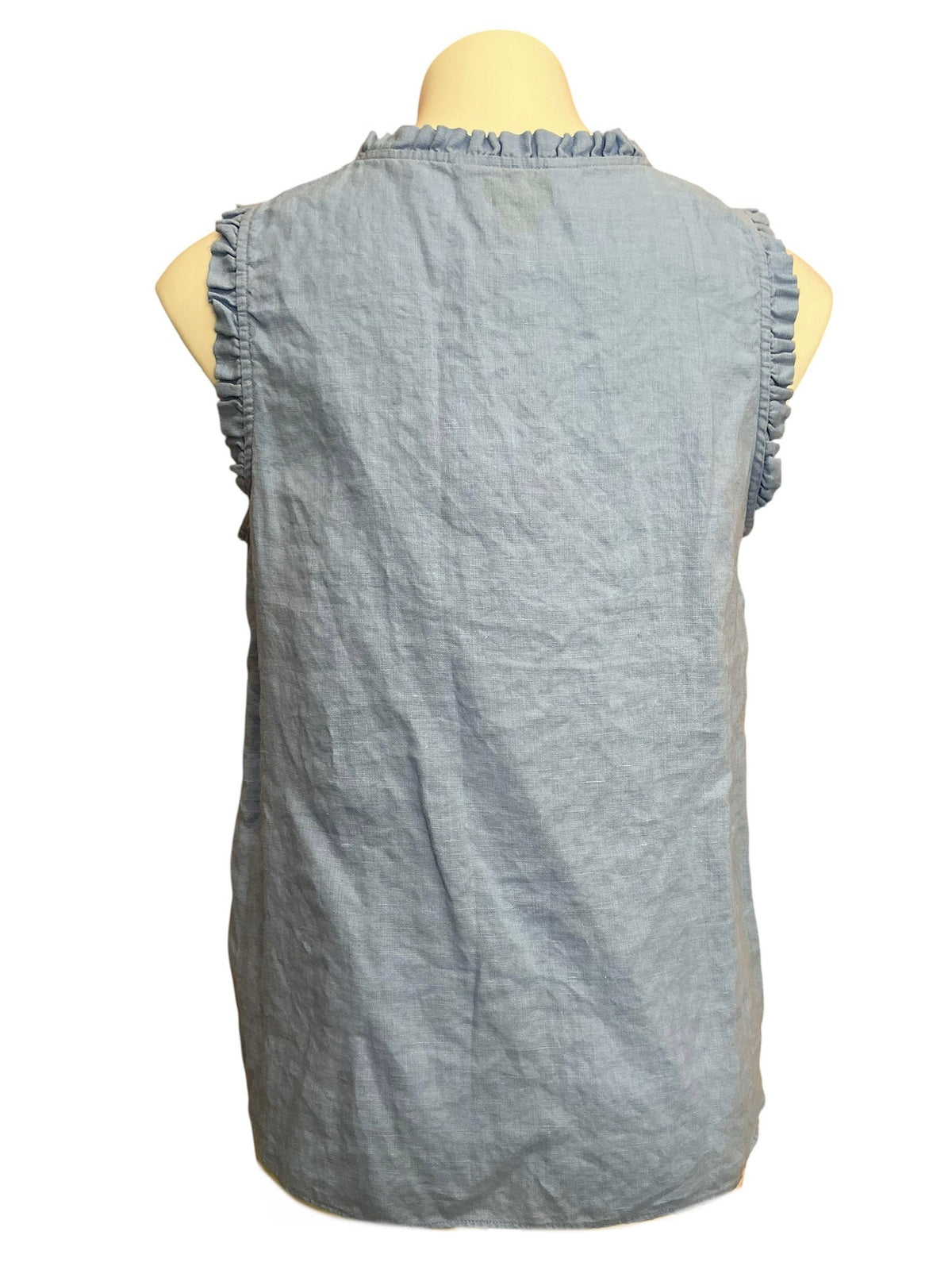 Lilly Pulitzer Kavalla Sleeveless Ruffle Top Capri Blue - Size M