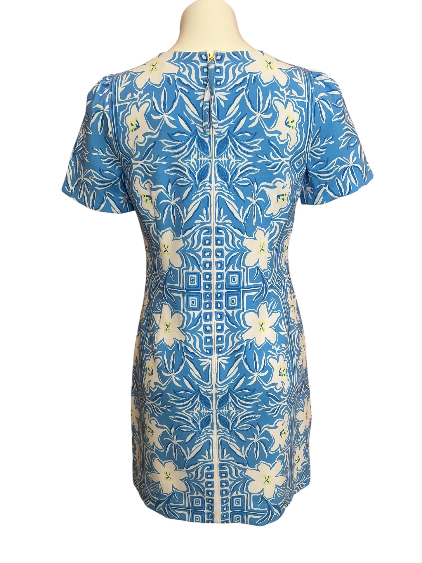Lilly Pulitzer Dixey Shift Dress Lunar Blue My Flutter Half - Size 4