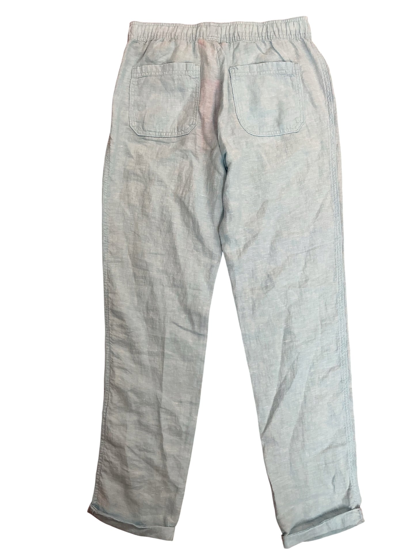 Lilly Pulitzer NWT Taron Linen Pants Celestial Blue X Resort White - Size S