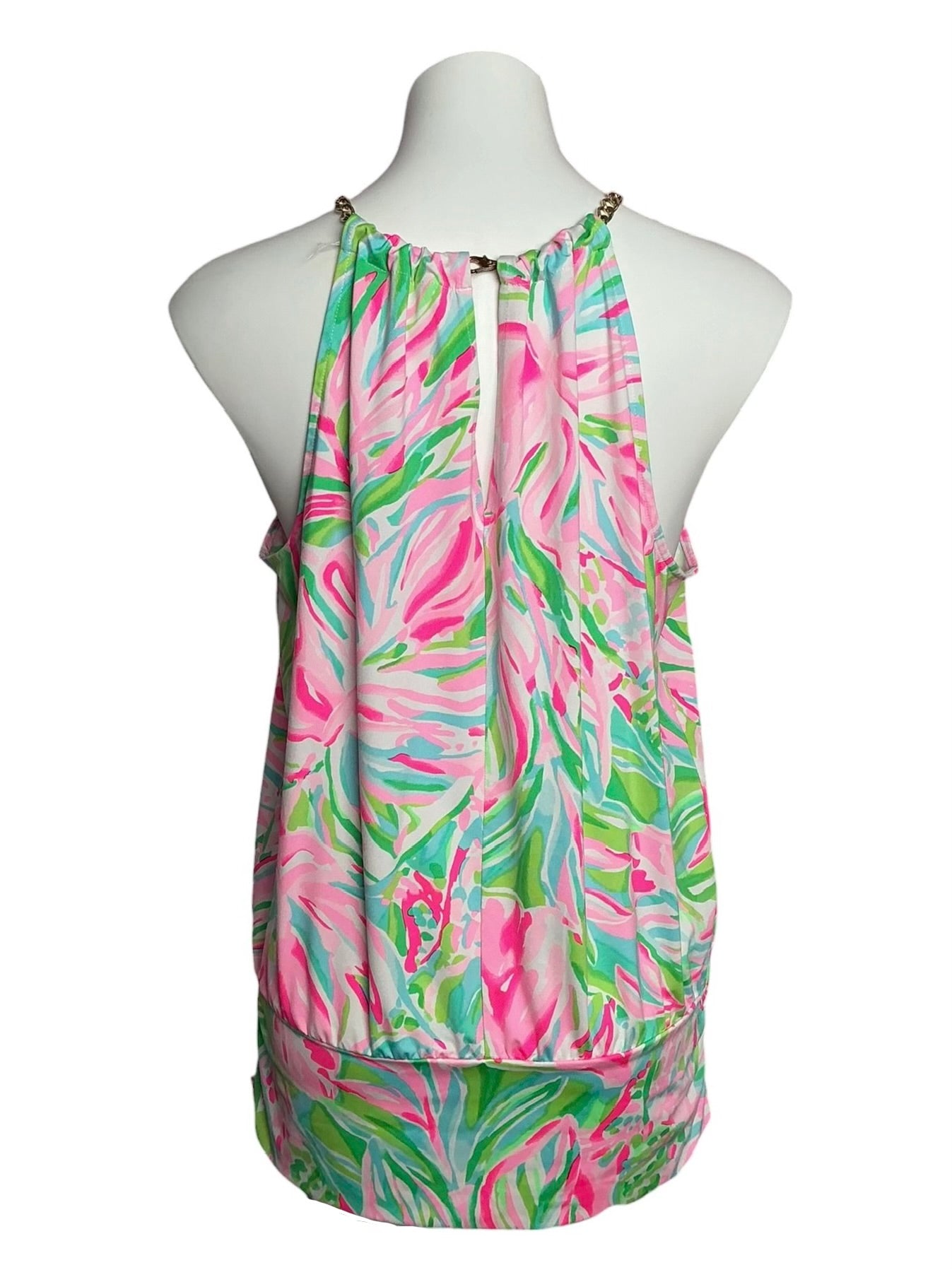 Lilly Pulitzer Bowen Halter Top Croc My World - Size L