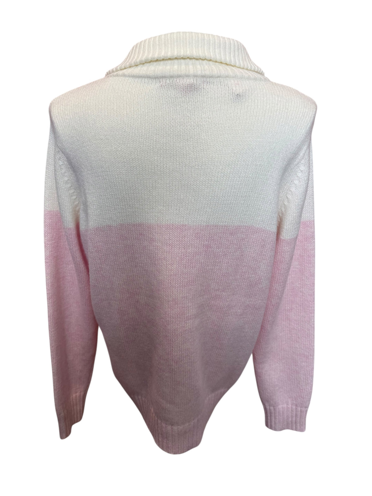 Lilly Pulitzer Dorset Sweater Pastel Confetti Pink On The Court Colorblock - Size XL