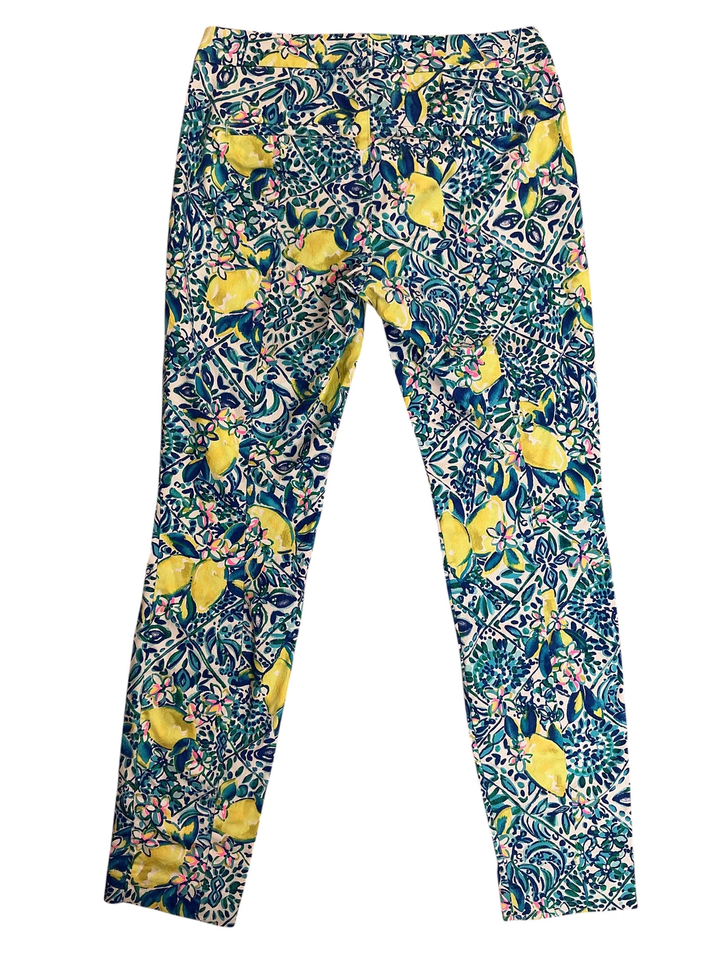 Lilly Pulitzer Kelly Skinny Ankle Pants Resort White Zest For Life - Size 2