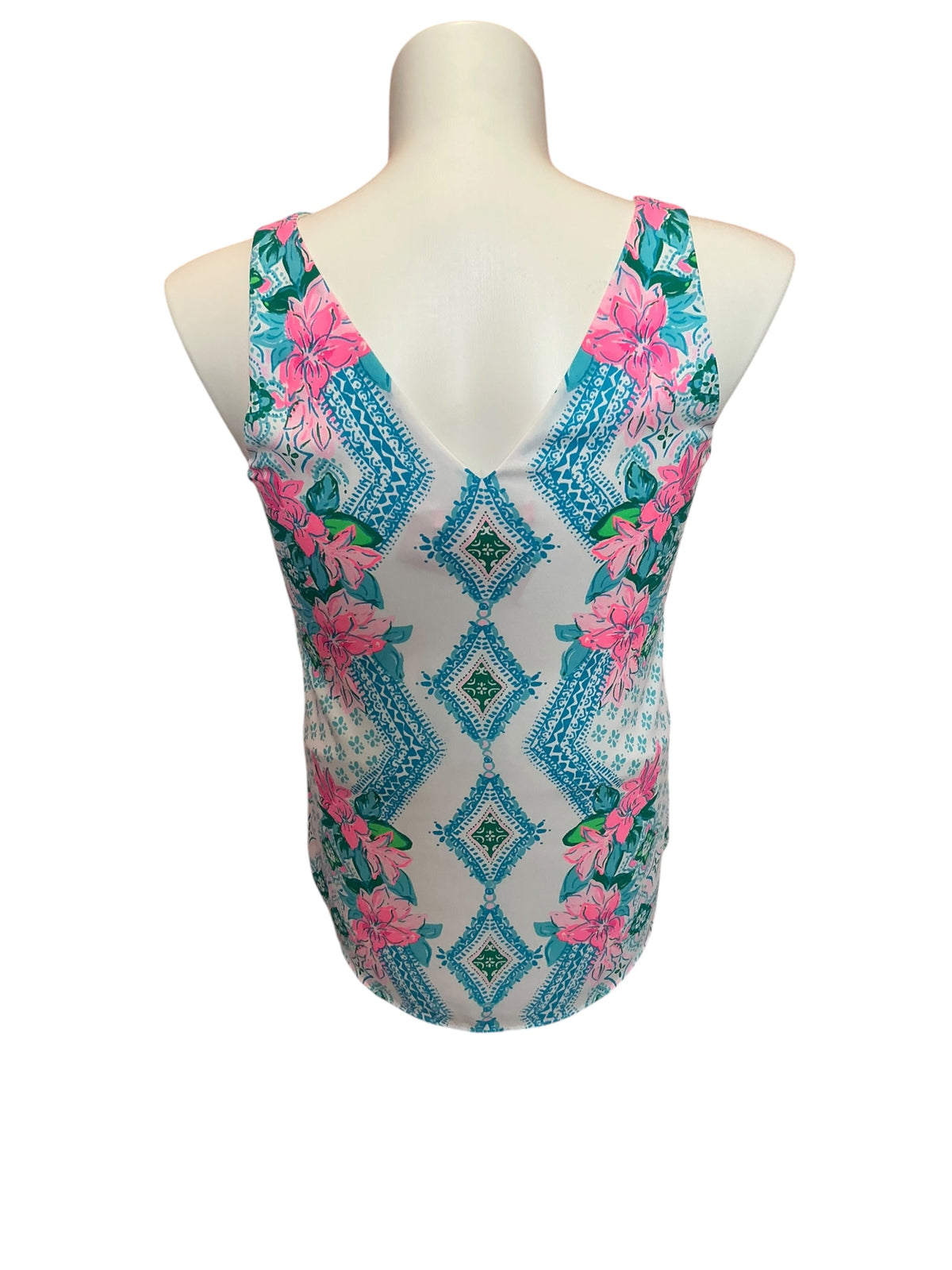 Lilly Pulitzer Florin Reversible V-Neck Top Girl's Best Friend - Size S