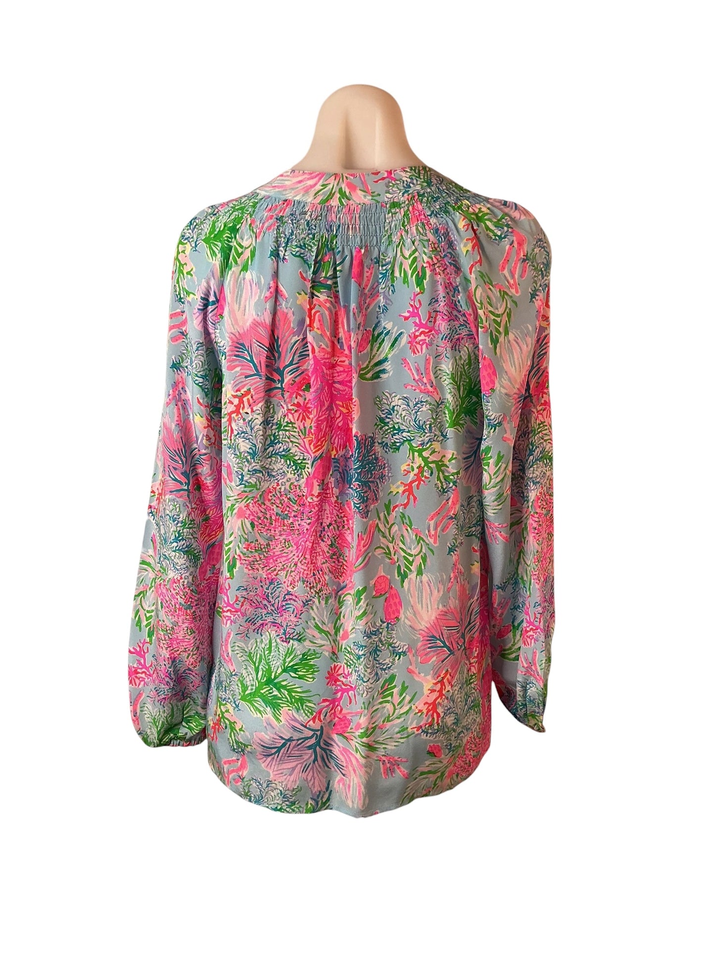 Lilly Pulitzer Elsa Silk Top Sink or Swim - Size XS