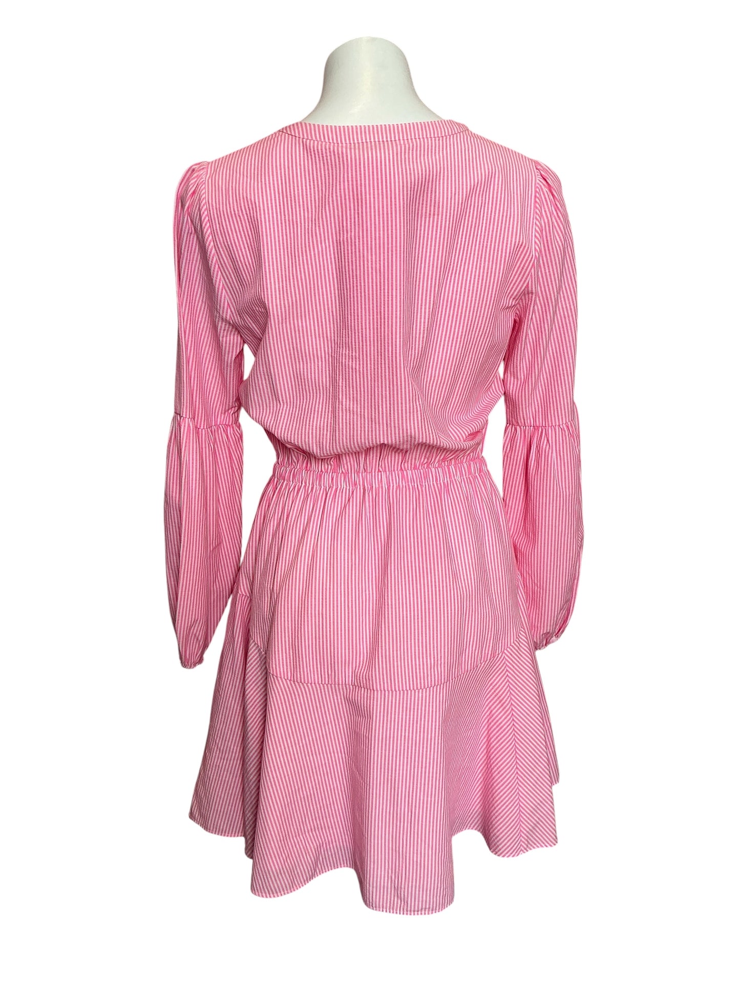 Lilly Pulitzer Carla Long Sleeve Striped Dress Roxie Pink Harbor Stripe - Size 4