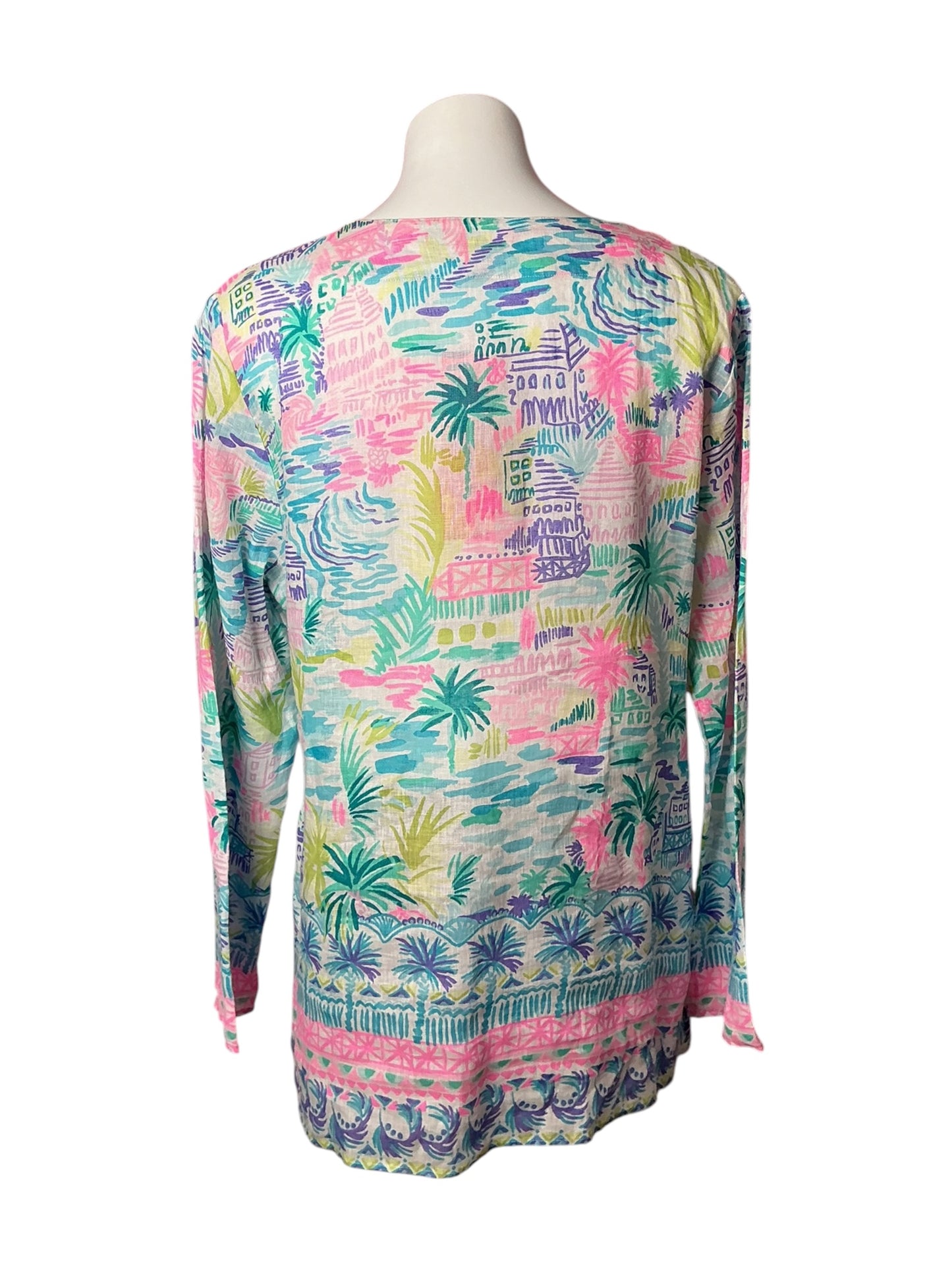 Lilly Pulitzer NWT Ocean Cove Tunic Multi Private Island Engineered Tunic - Size XL