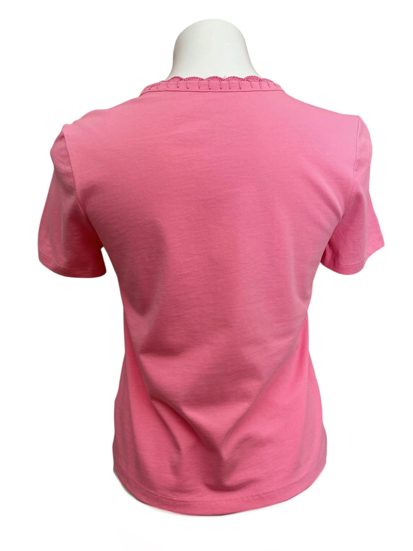 Lilly Pulitzer NWT Clairmont Crochet Trim Top Rousseau Pink - Size XS