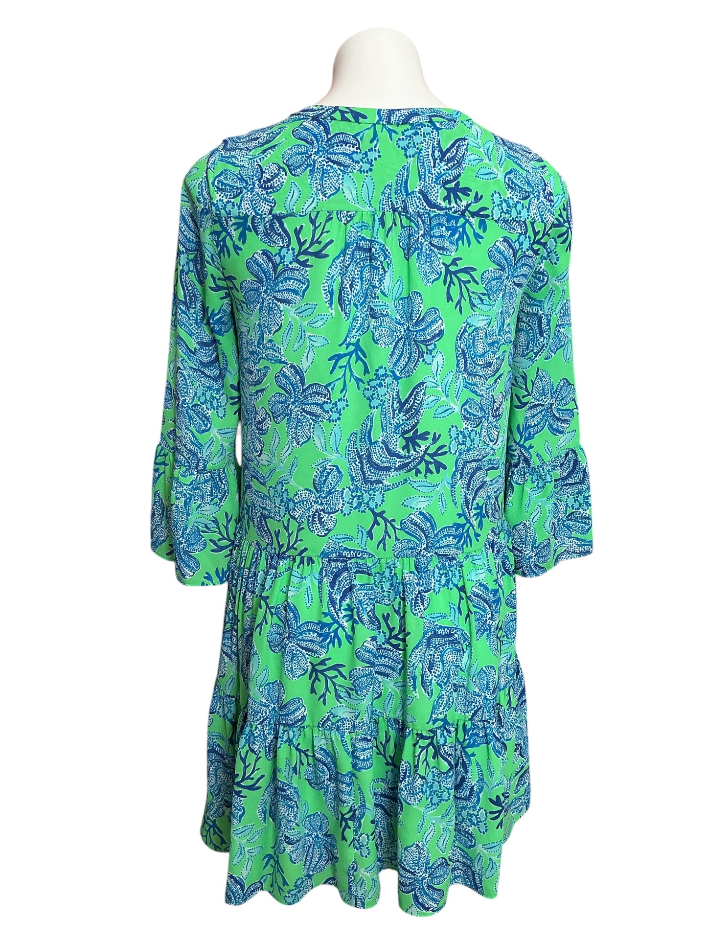 Lilly Pulitzer Gabriel Tunic Dress Cabana Green Keepin It Reel - Size 4