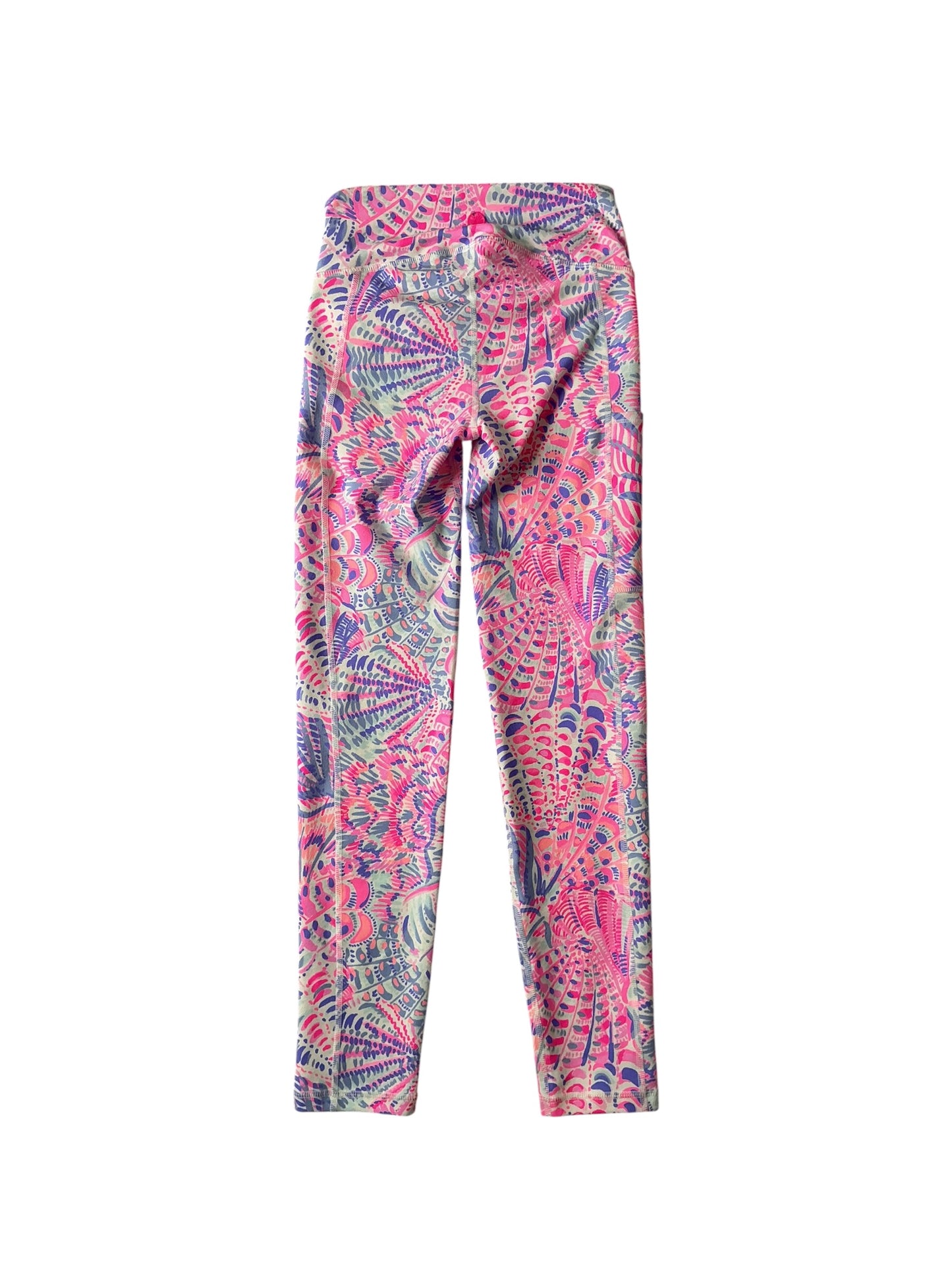 Lilly Pulitzer Raz Berry Sea You UPF 50+ Luxletic Weekender Midi Leggings - Size XXS