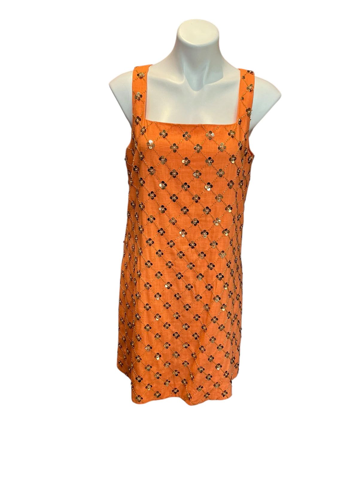 Lilly Pulitzer NWT Tamala Dress Papaya Beaded Sequin Embellishment - Size 6