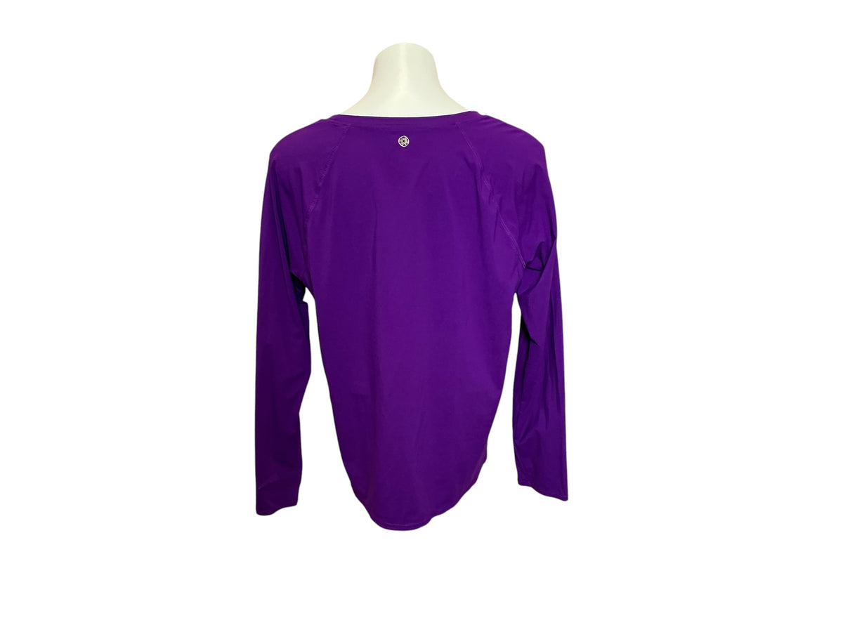 Lilly Pulitzer Luxletic Blythe Tie-Front Pullover Dynamic Purple - Size XL