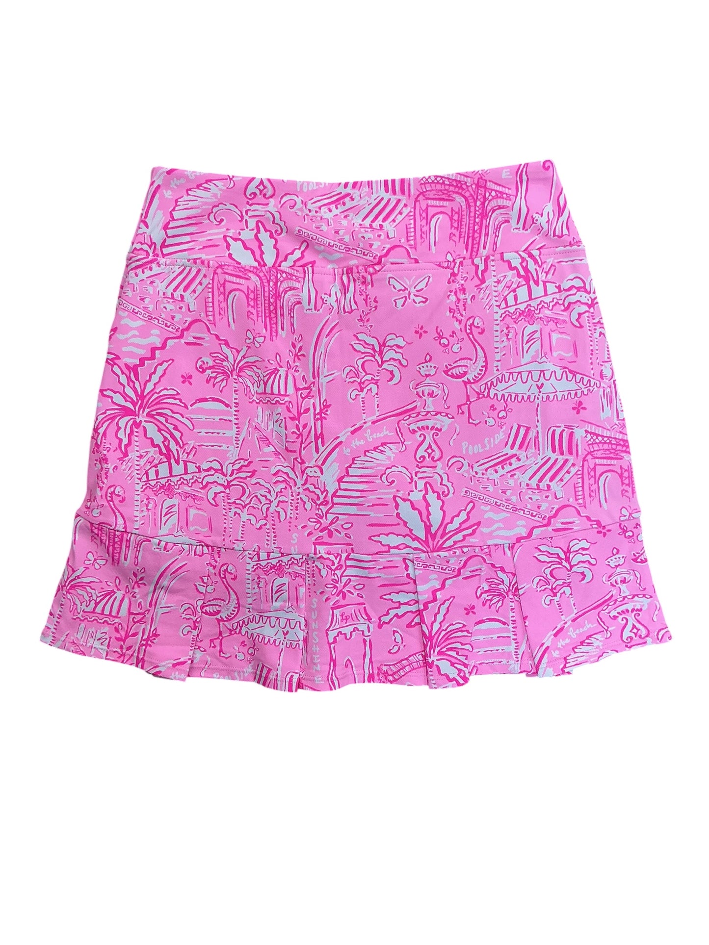 Lilly Pulitzer NWT Bessie Skort UPF 50+ Conch Shell Pink Pennys Playground - Size XS