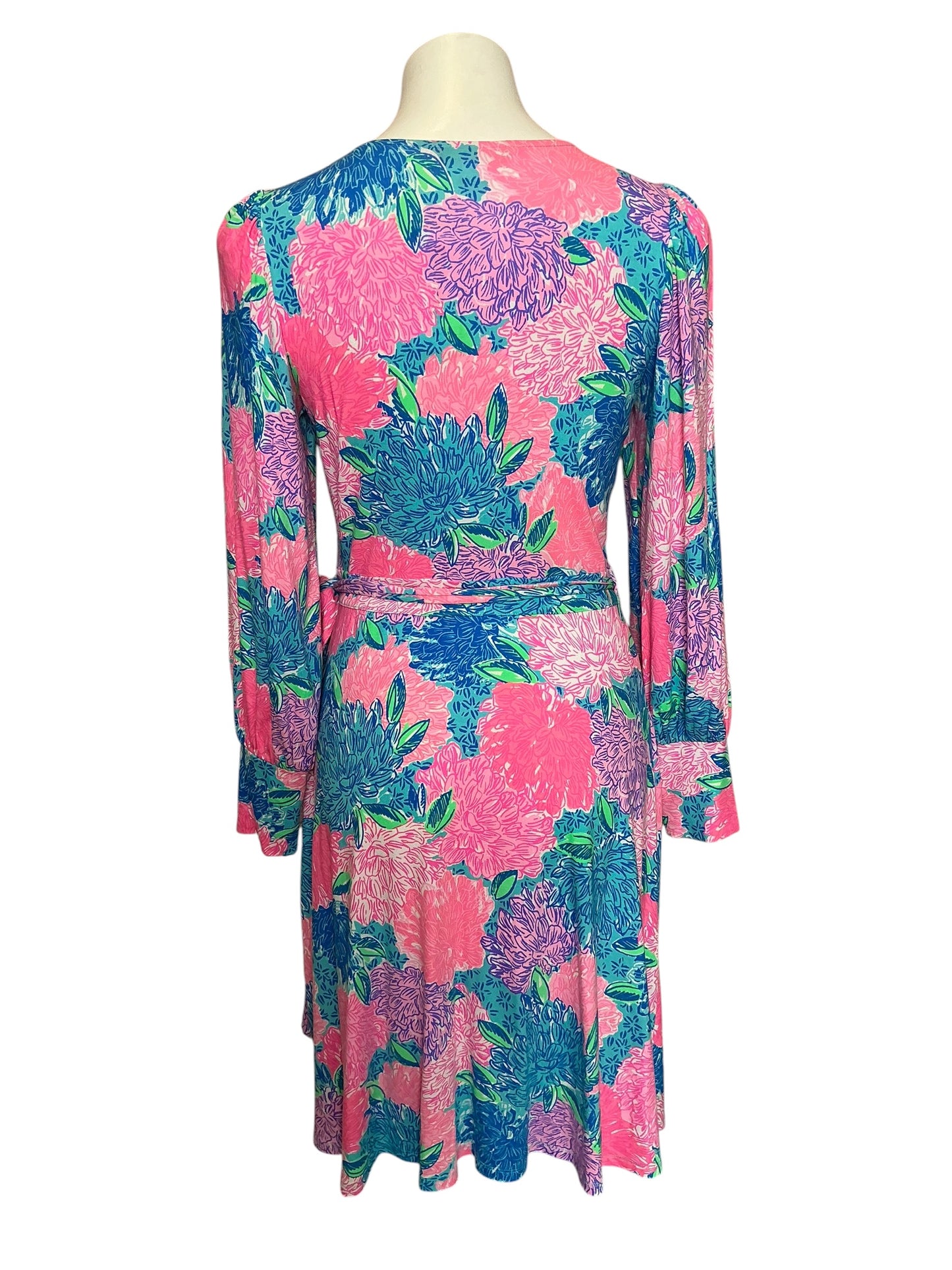 Lilly Pulitzer Rosalinda Wrap Dress Beach House Blooms - Size S