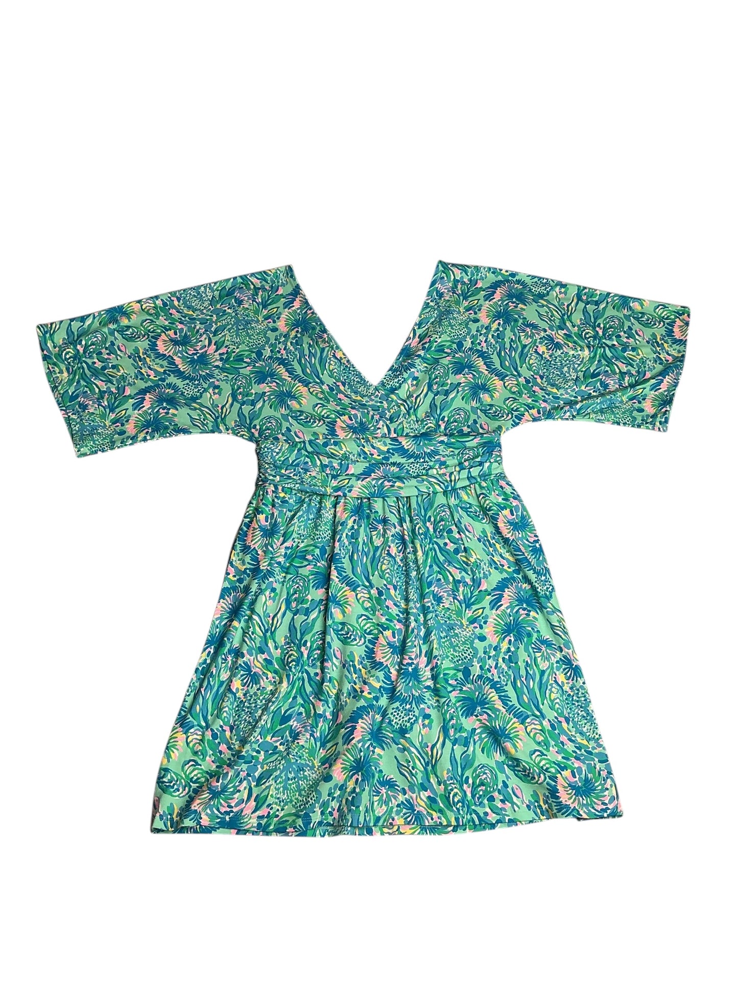 Lilly Pulitzer- Parigi Skort Romper Surf Blue Coral Of The Story Size S